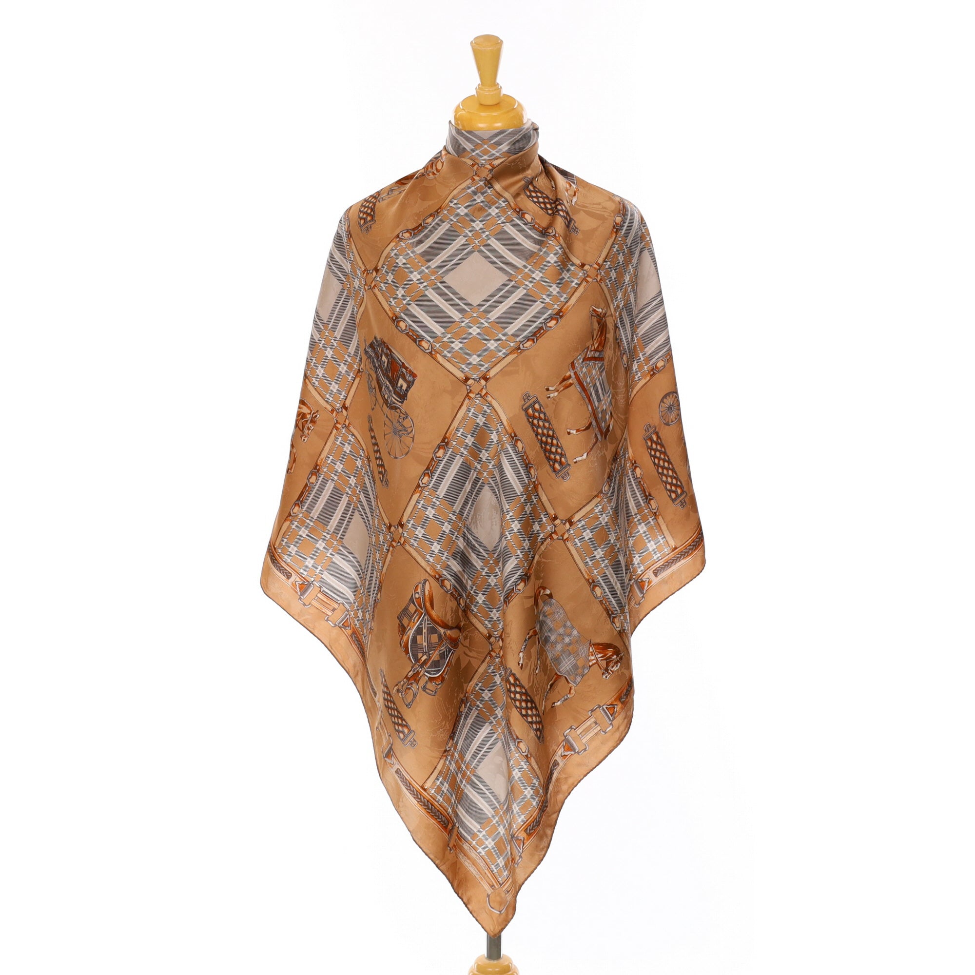Italian Equestrian Vintage Silk Scarf