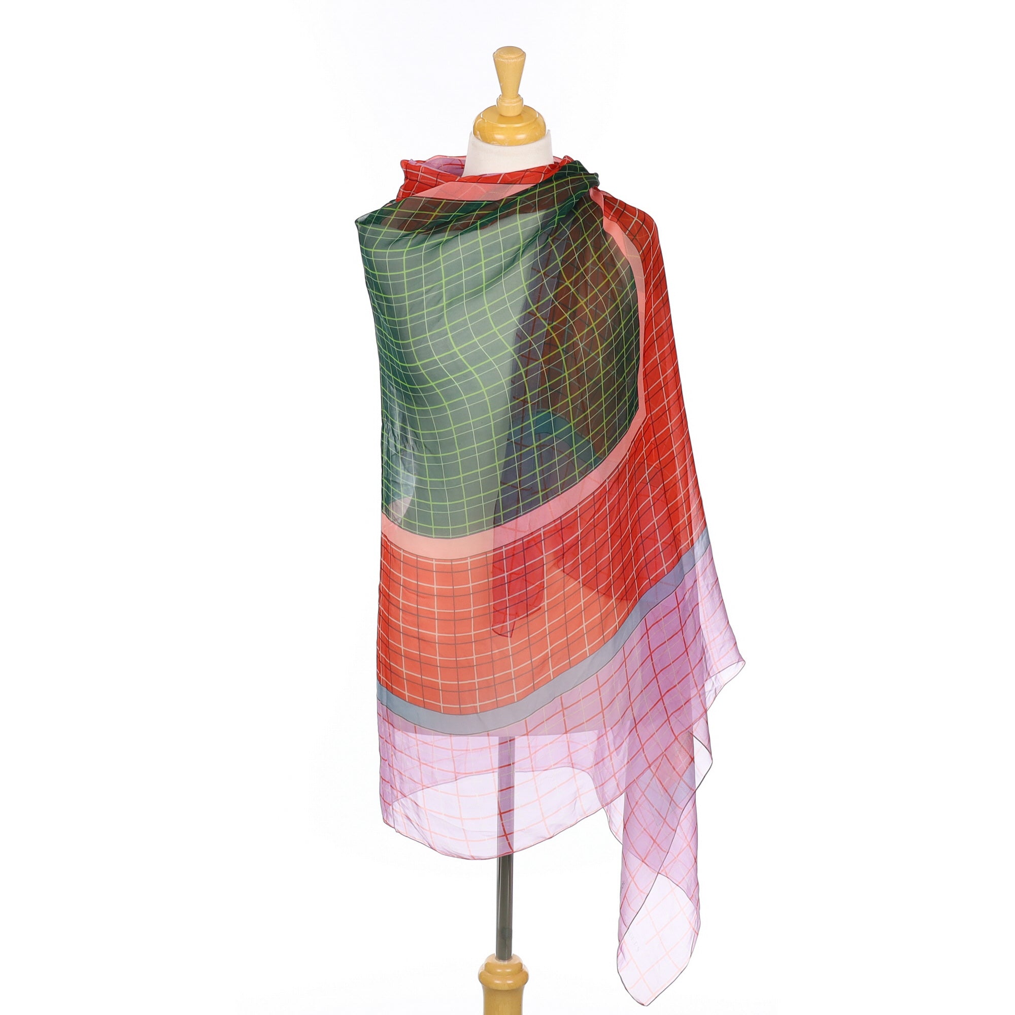 Unworn Jonathan Saunders Checked Silk Scarf