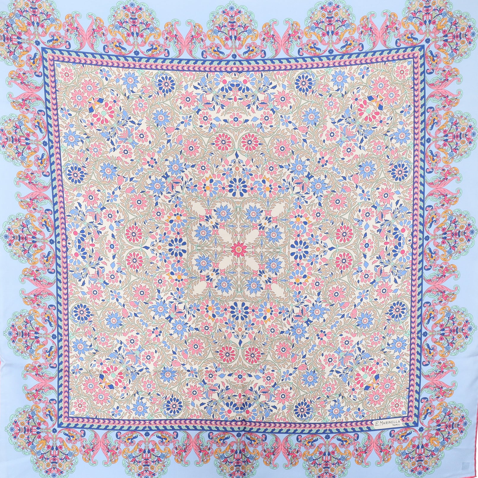 Brand New E.Marinella Designer Silk Scarf