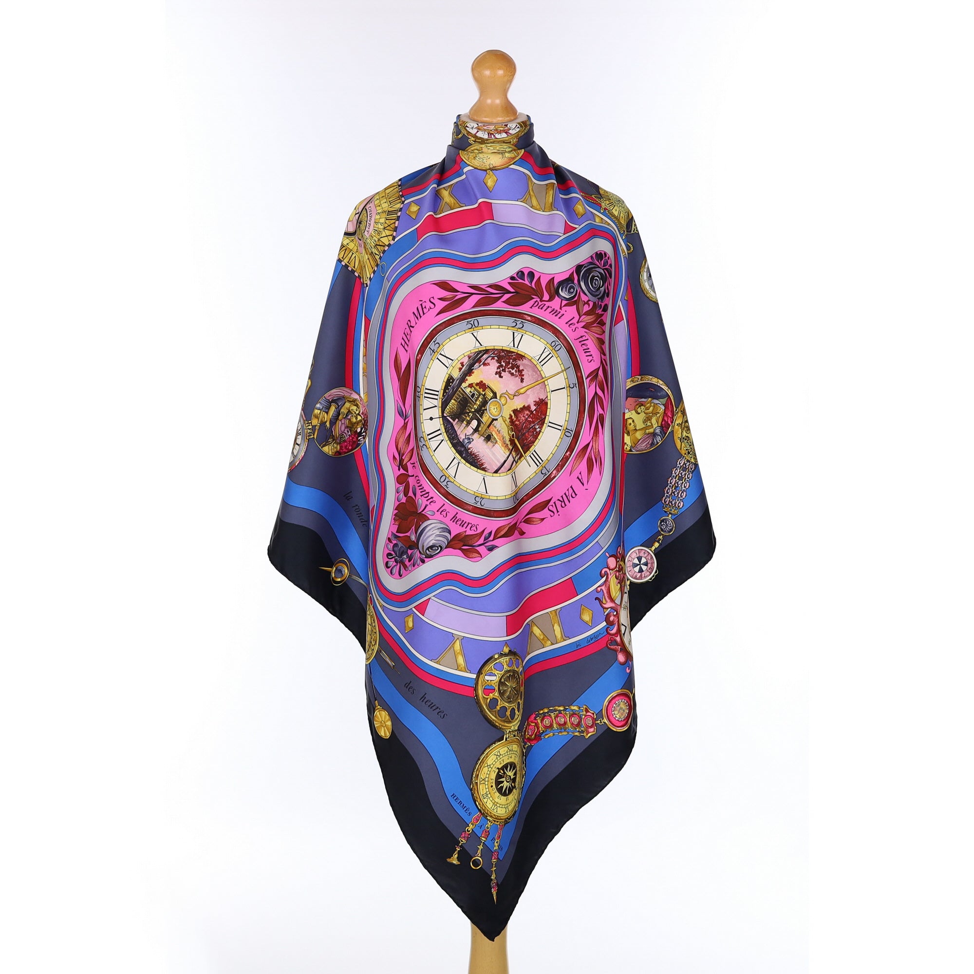 Hermès La Ronde des Heures Silk Scarf