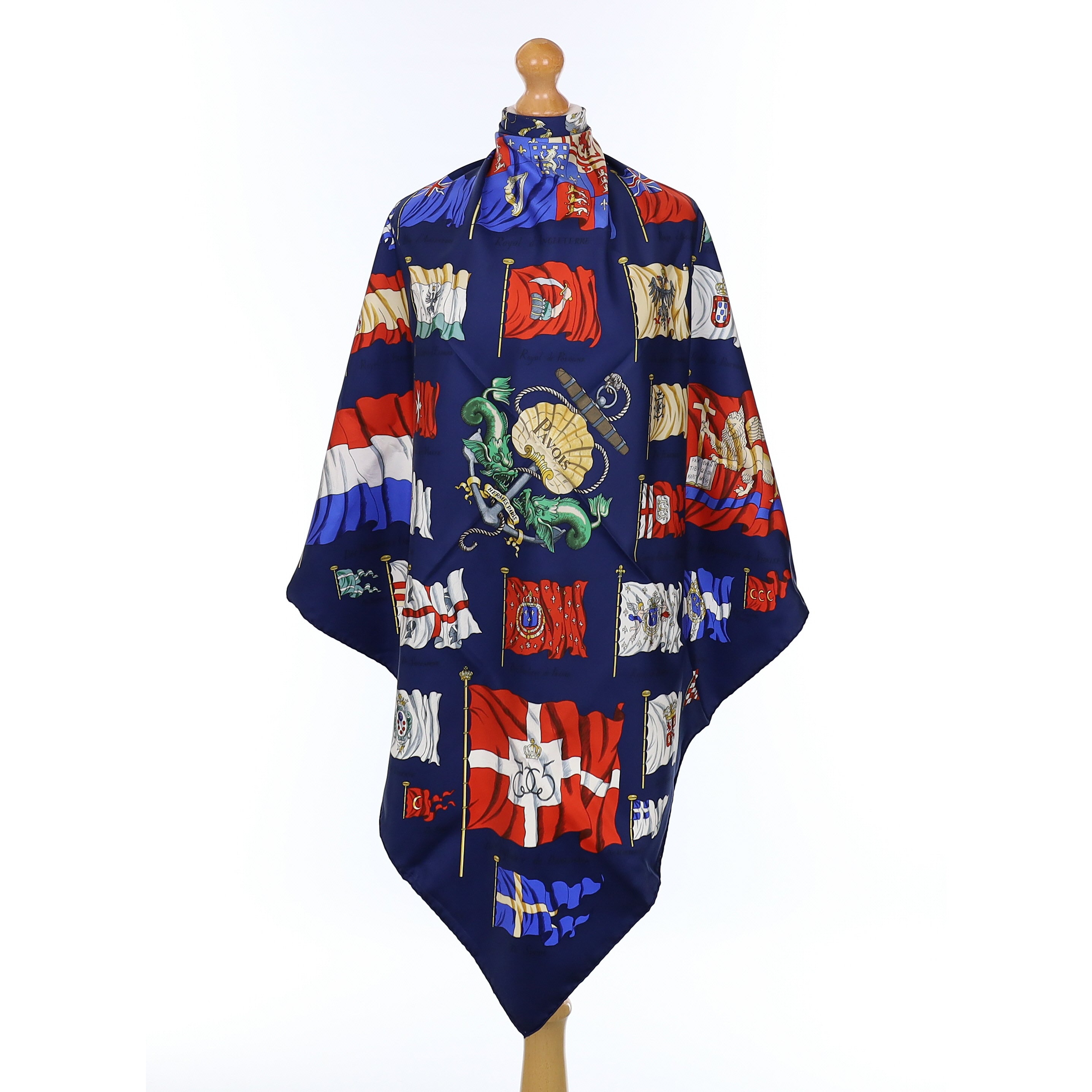 Brand New Boxed Hermès Pavois Silk Scarf