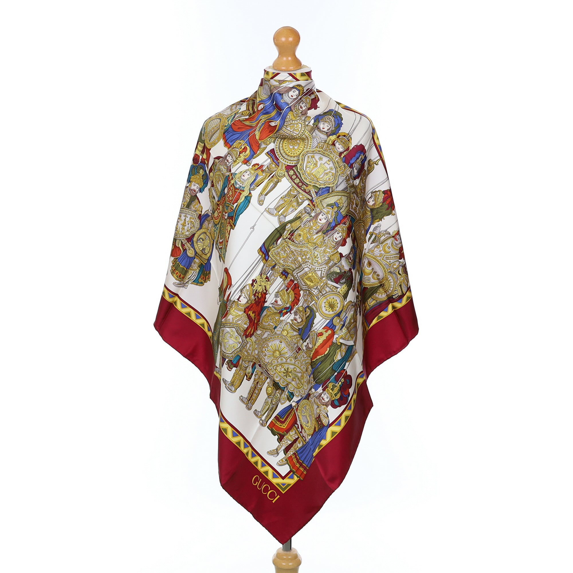 Brand New 1970s Gucci Vintage Silk Scarf