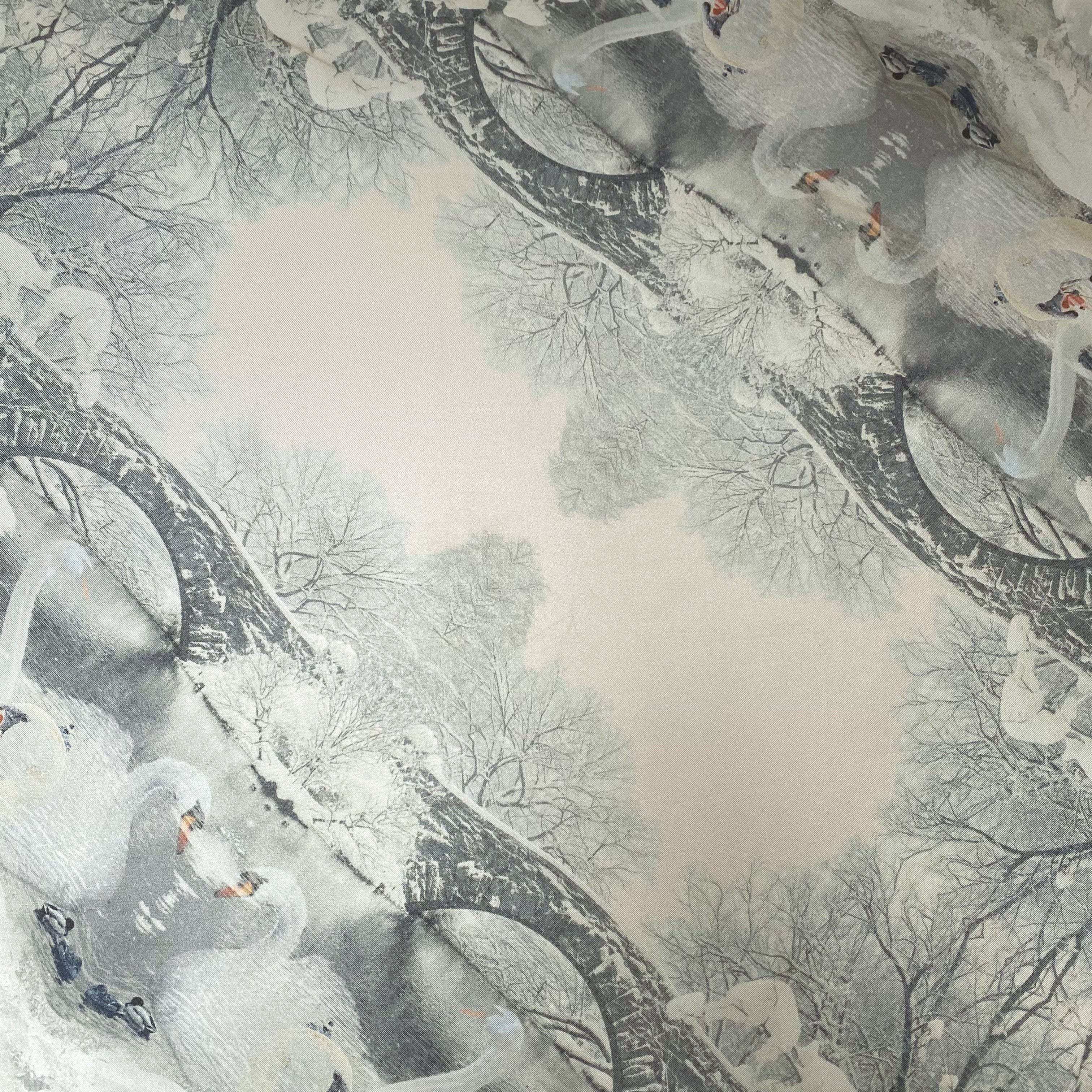 Marc Cain Winter Swan Silk Scarf