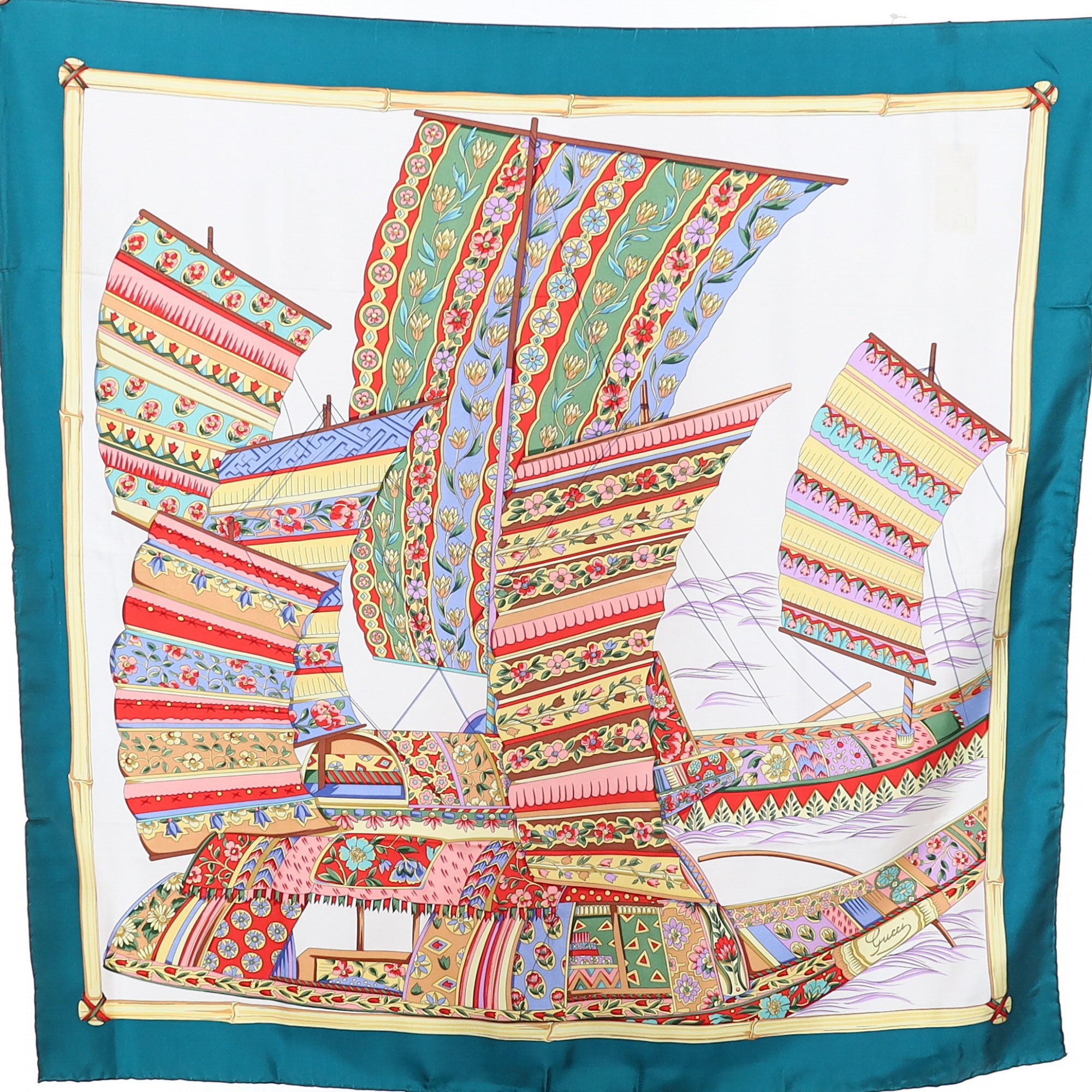 Brand New Gucci Vintage Silk Scarf