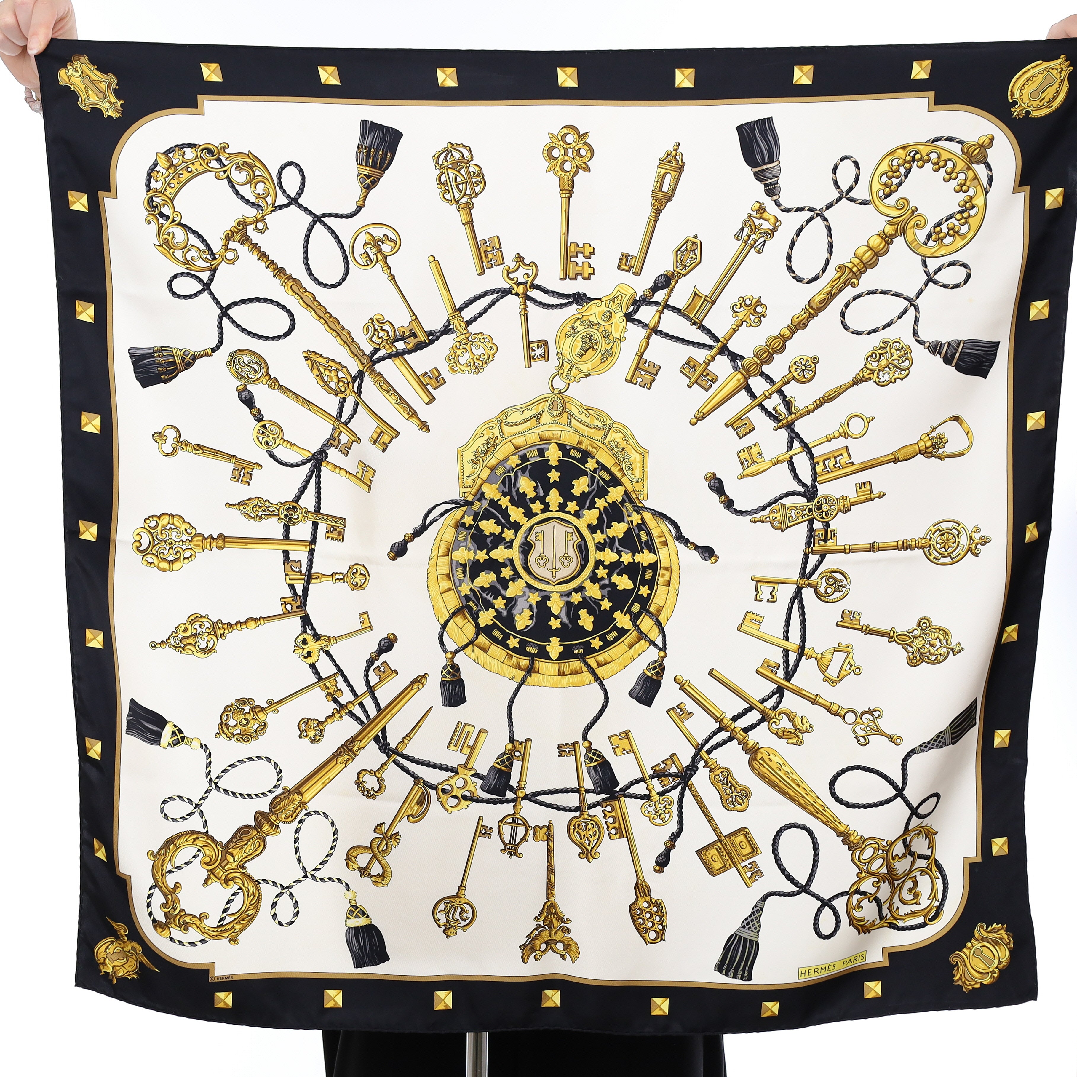 Hermès Les Clés Silk Scarf