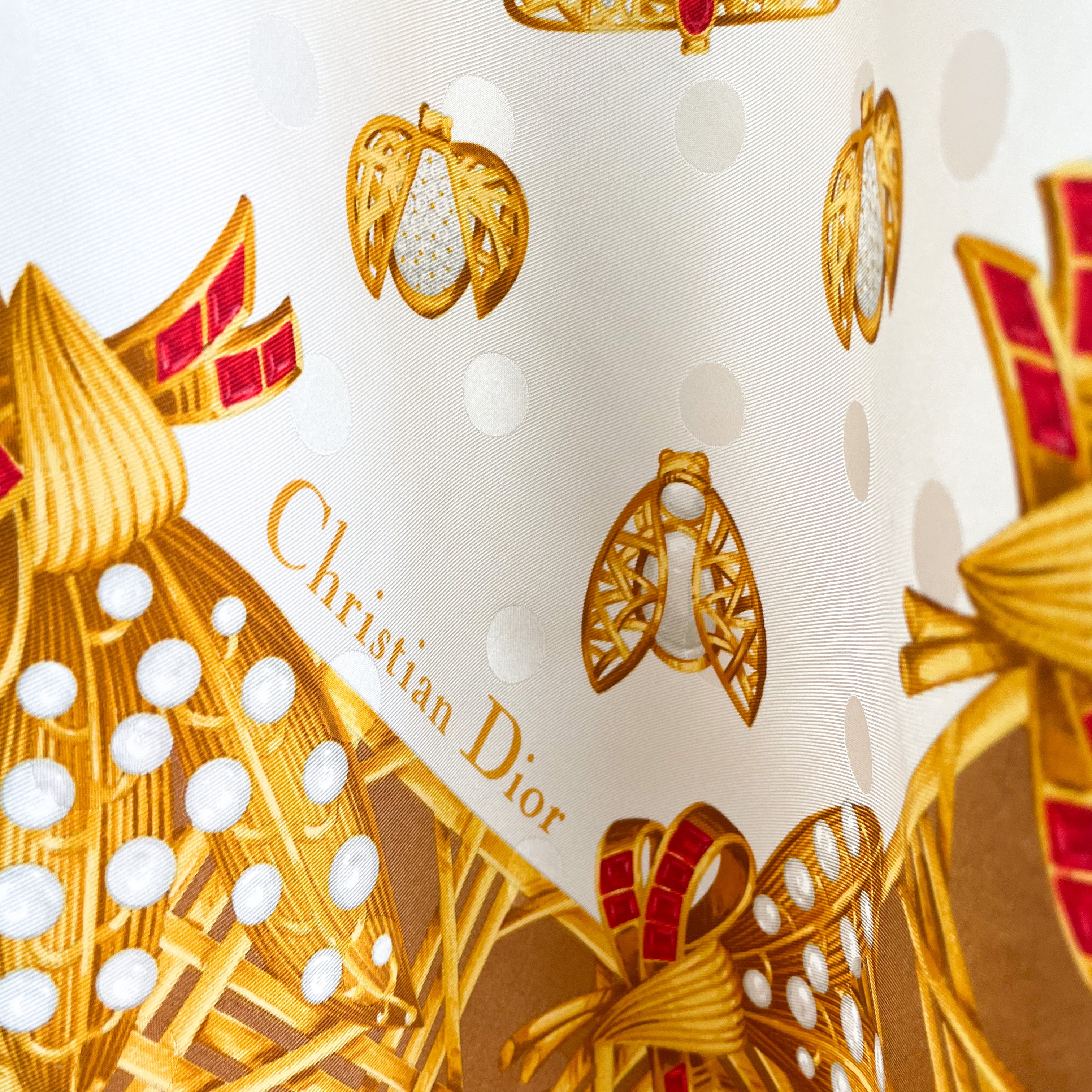 Christian Dior Jewellery Pattern Designer Silk Scarf