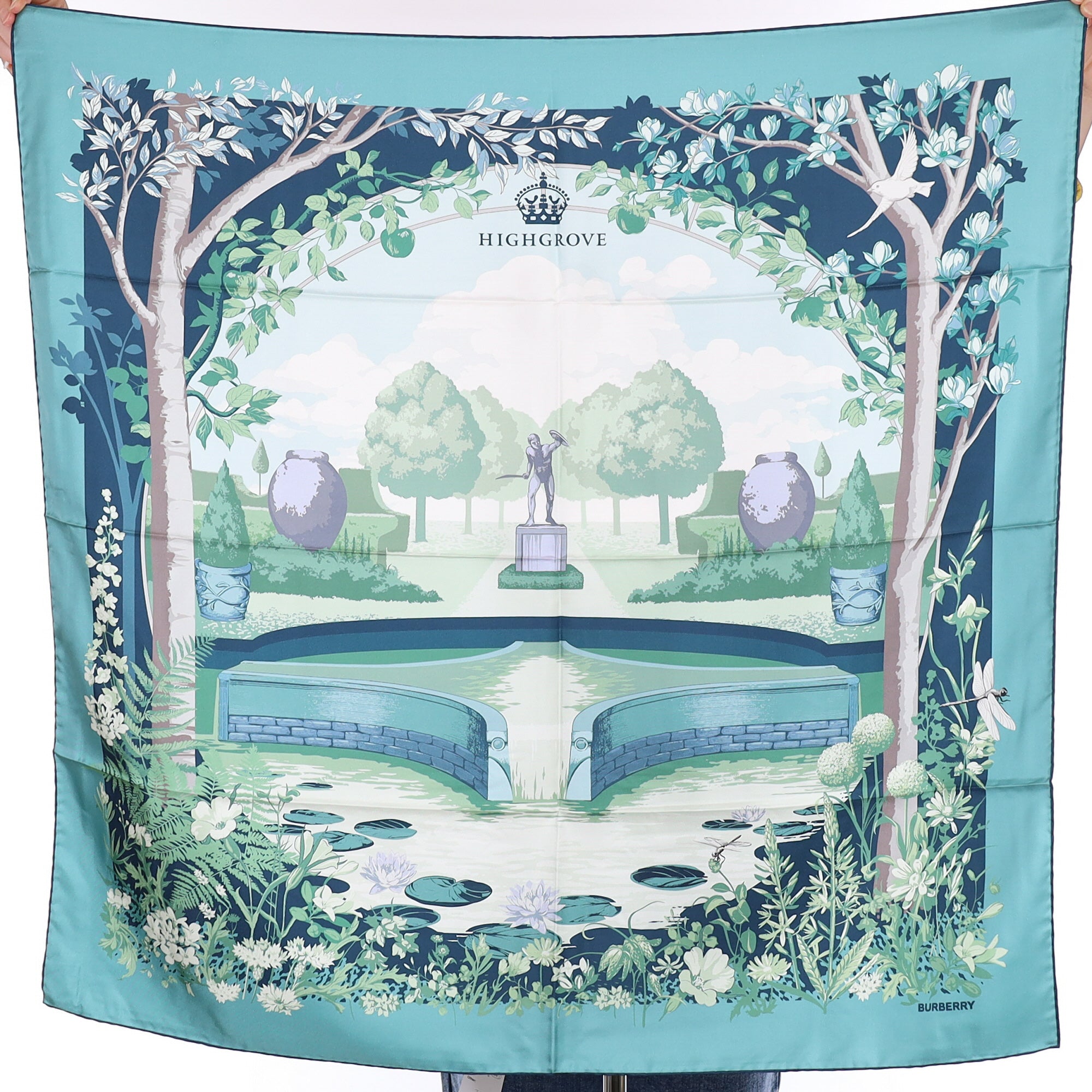 Burberry Highgrove Garden Silk Scarf