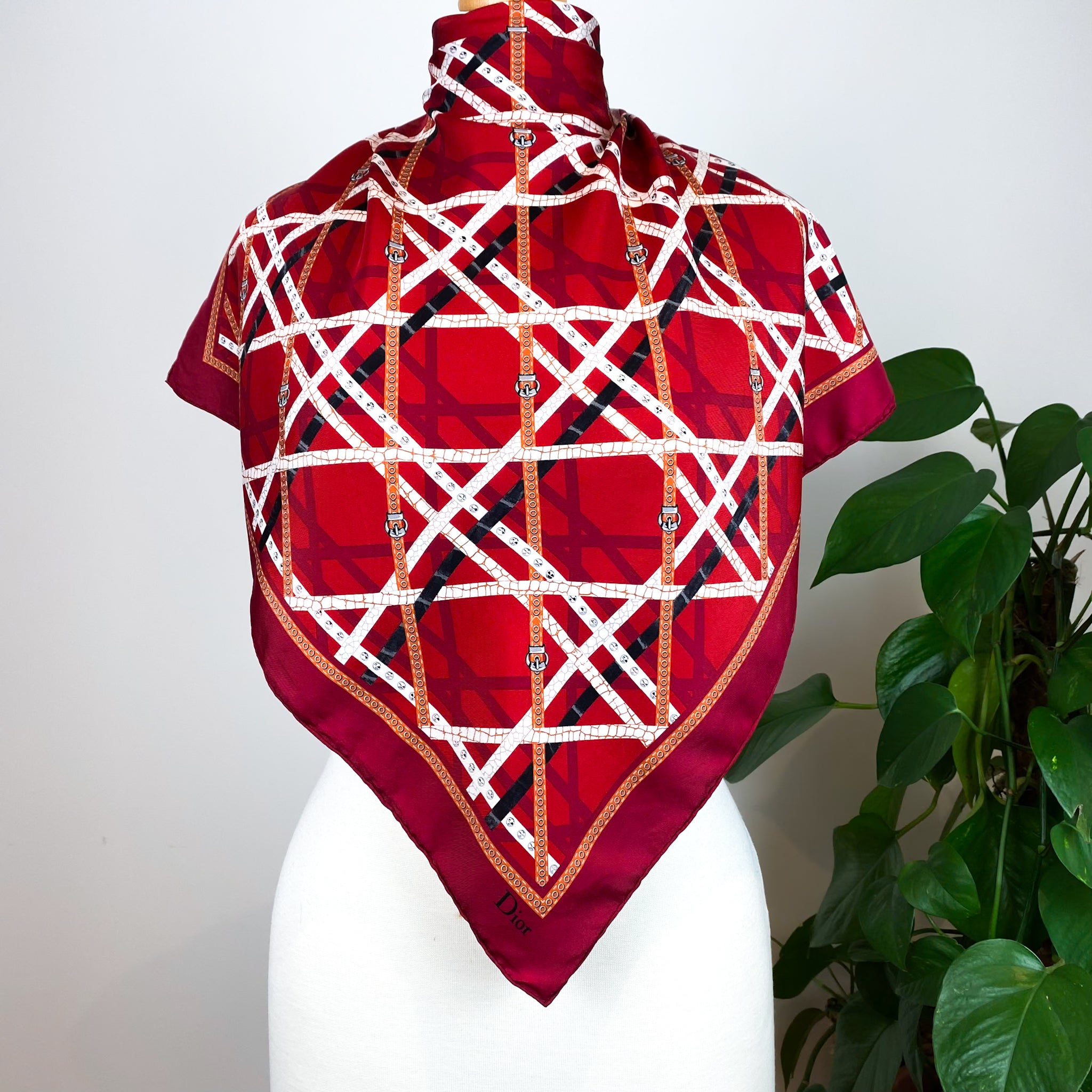 Immaculate Belt Design Dior Designer Silk Scarf