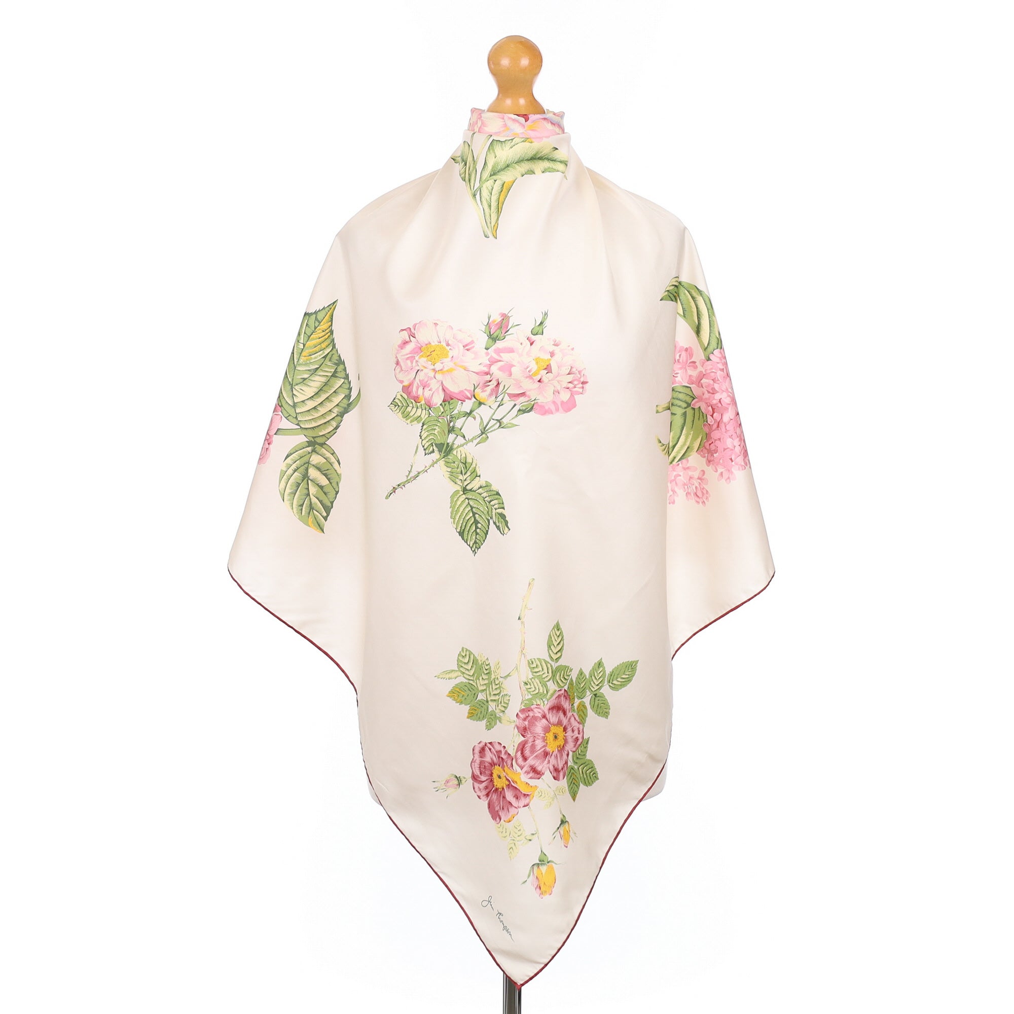 Jim Thompson Pink Floral Silk Scarf