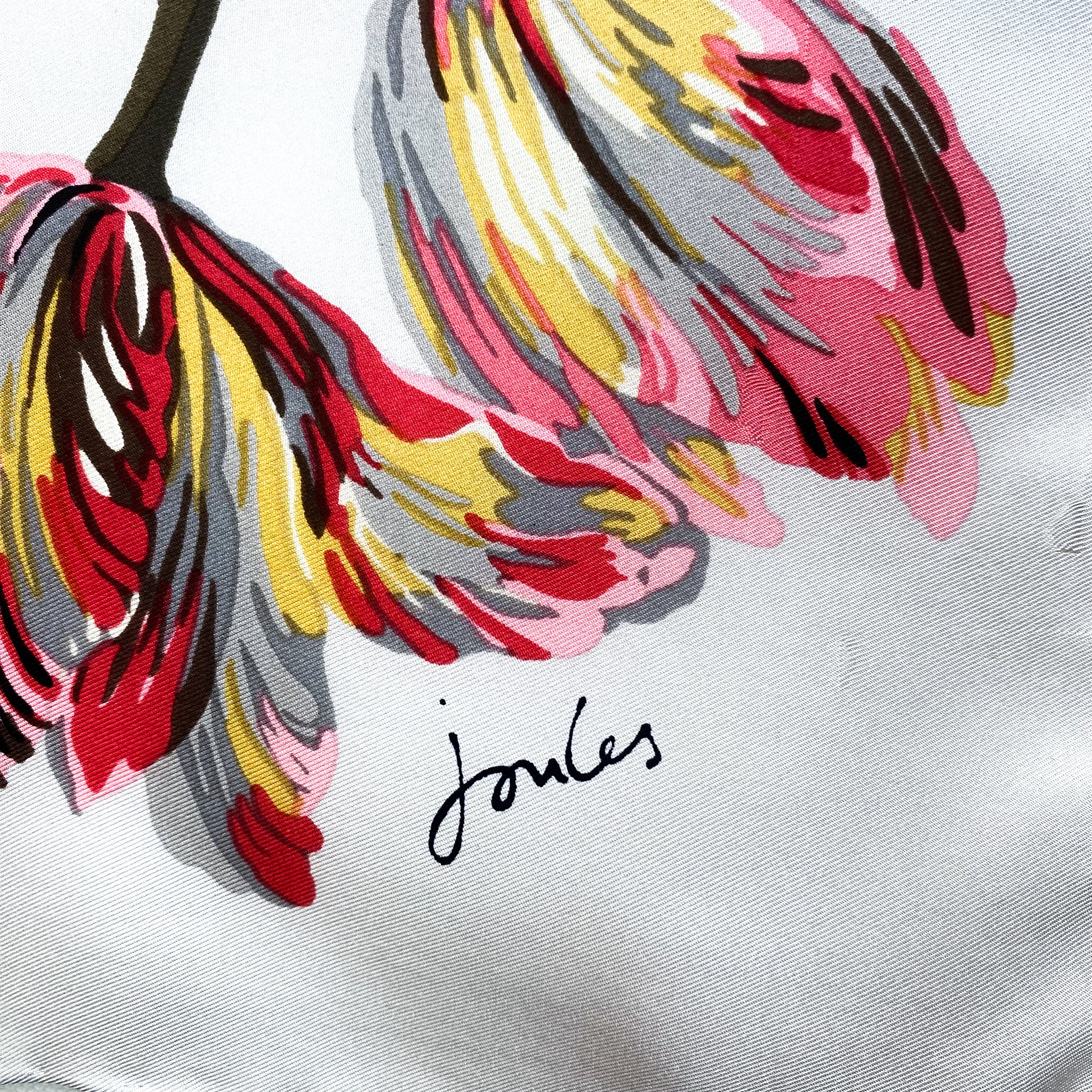 Joules Floral Silk Scarf