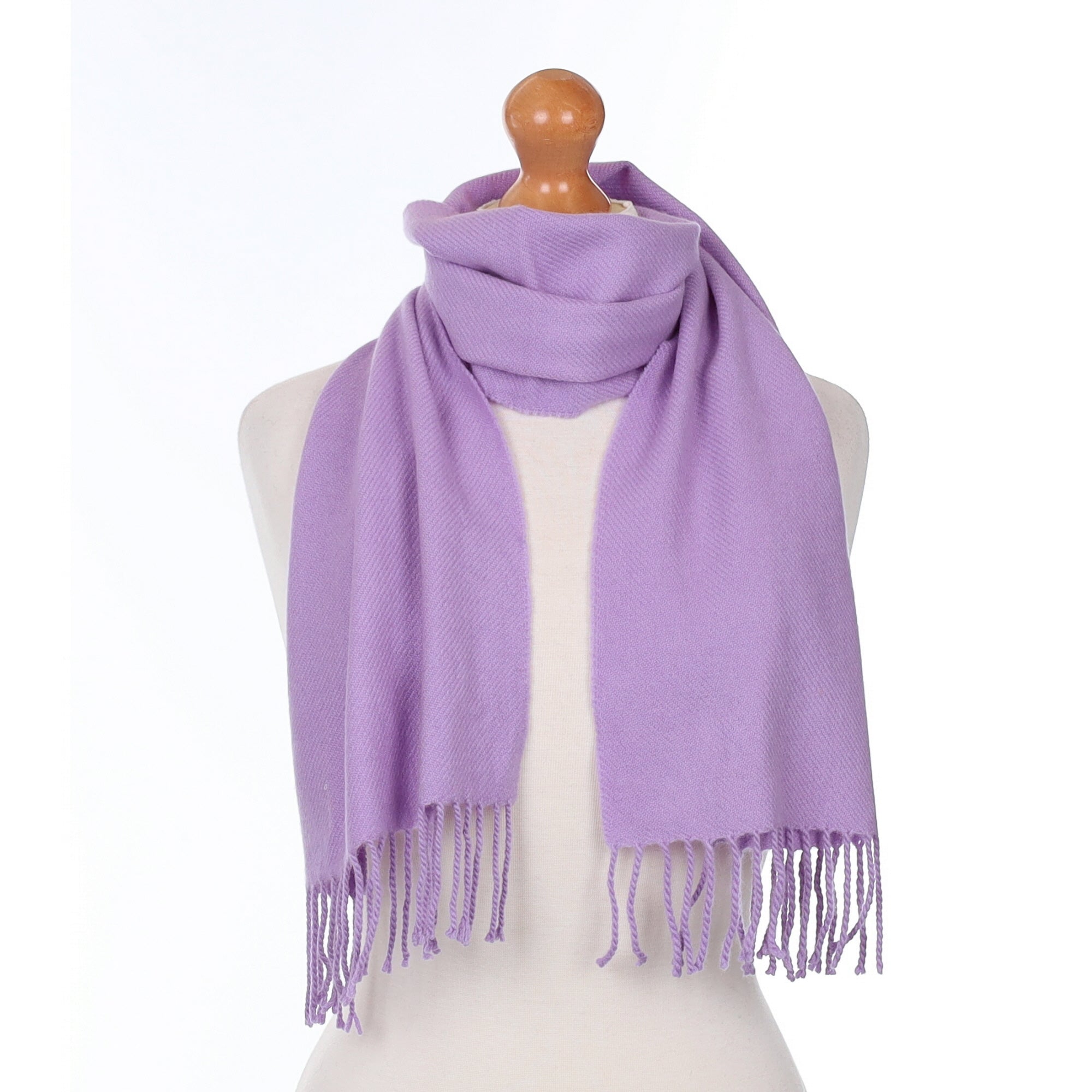 Lavender Purple Cashmere Woven Scarf
