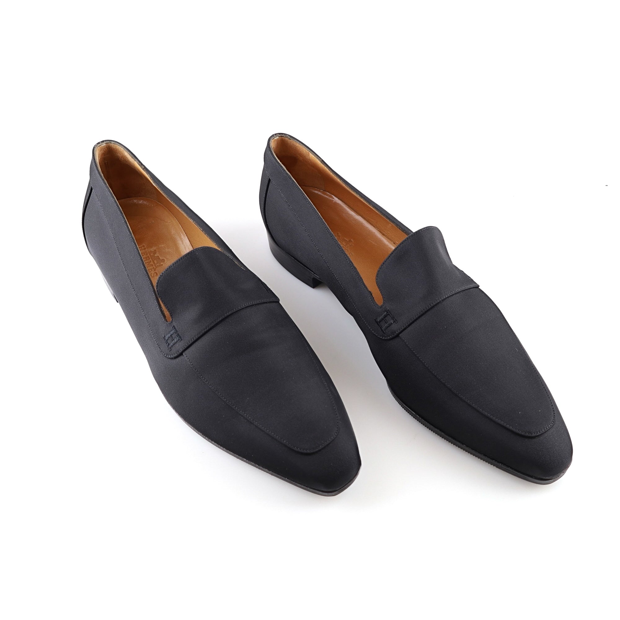 Brand New Boxed Hermès Silk Black Shoes