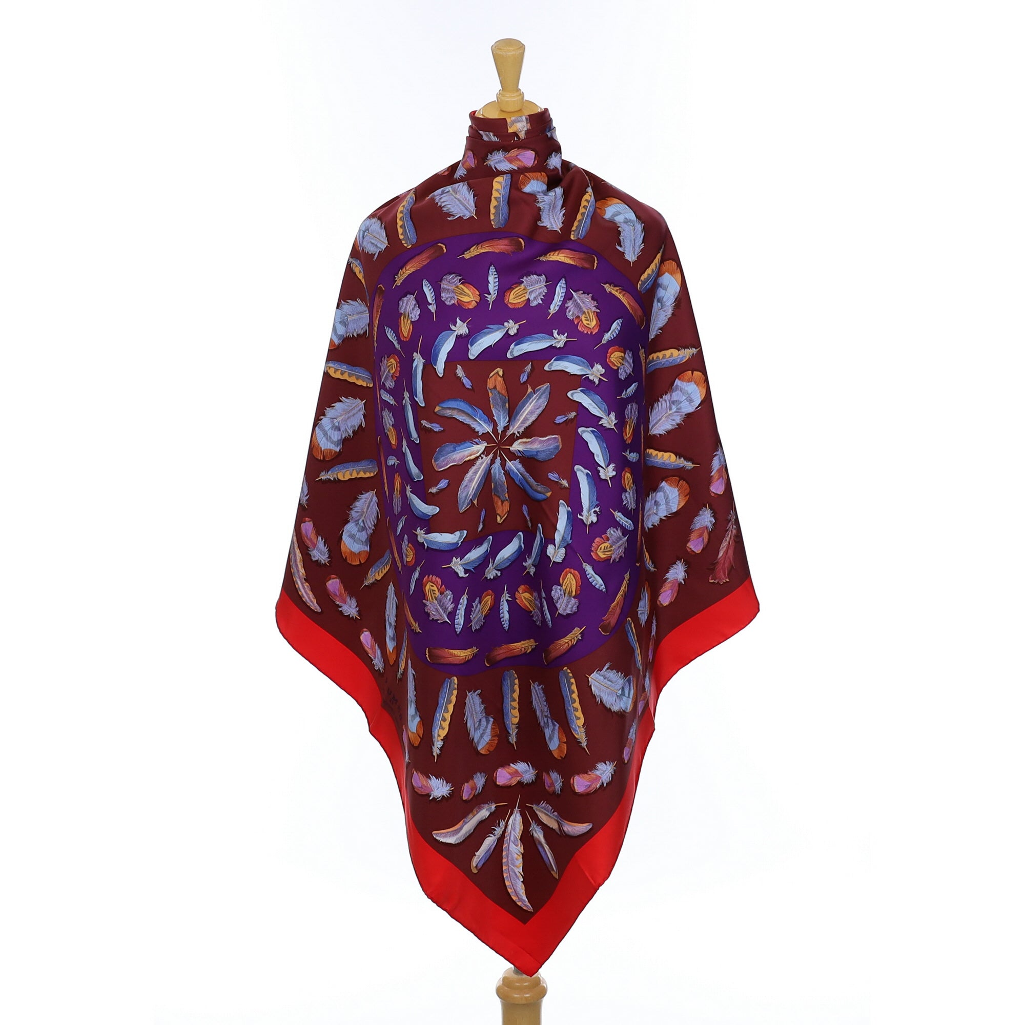Brand New Boxed Hermès Plumes II Silk Scarf