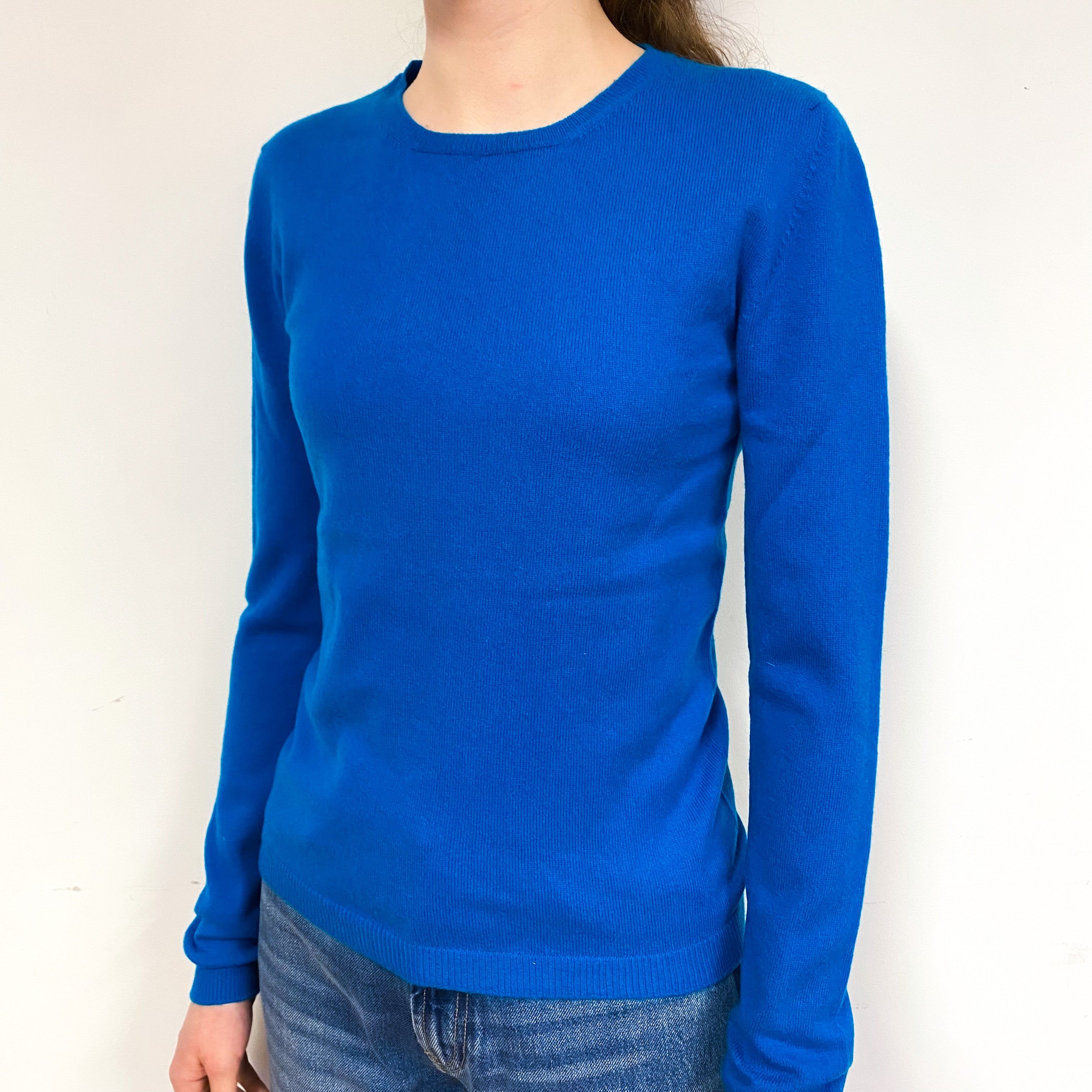 Turquoise Blue Cashmere Crew Neck Jumper Extra Small