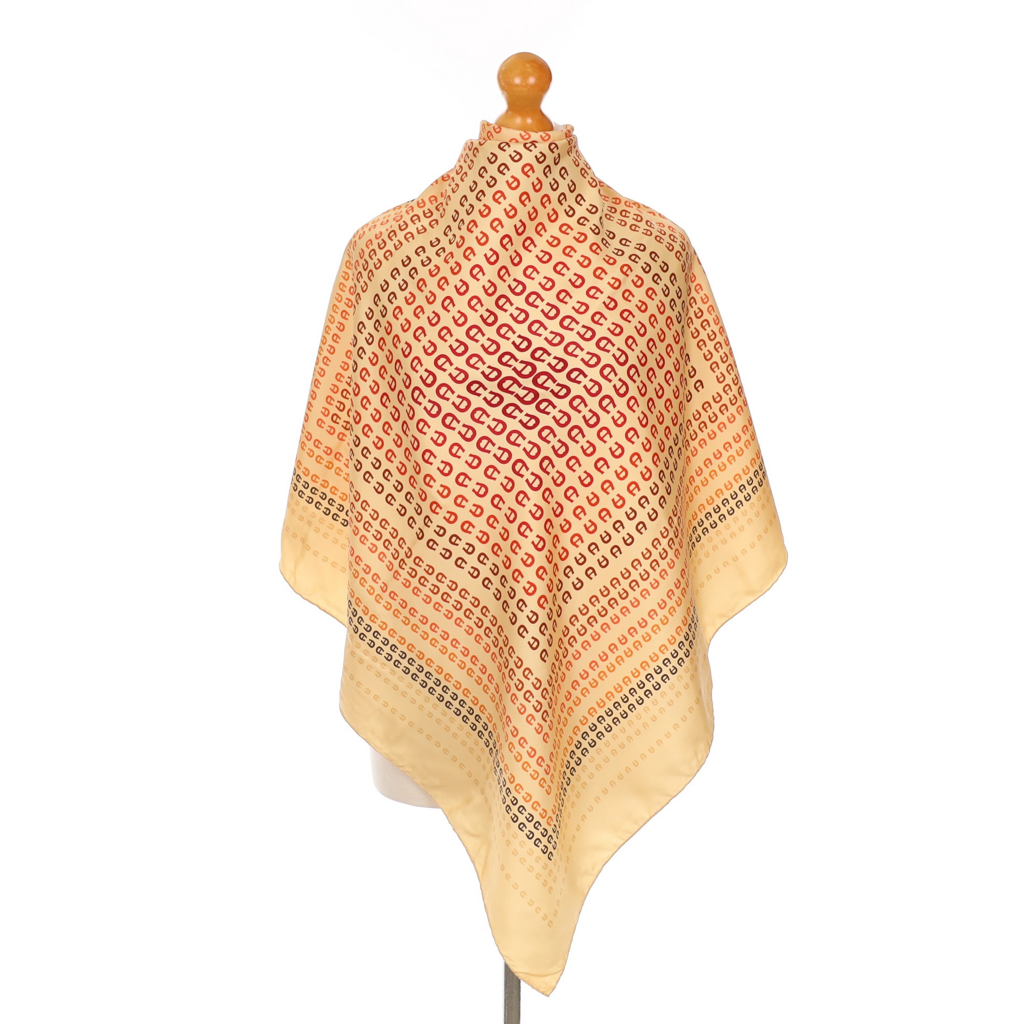 Aigner Logo Design Silk Scarf