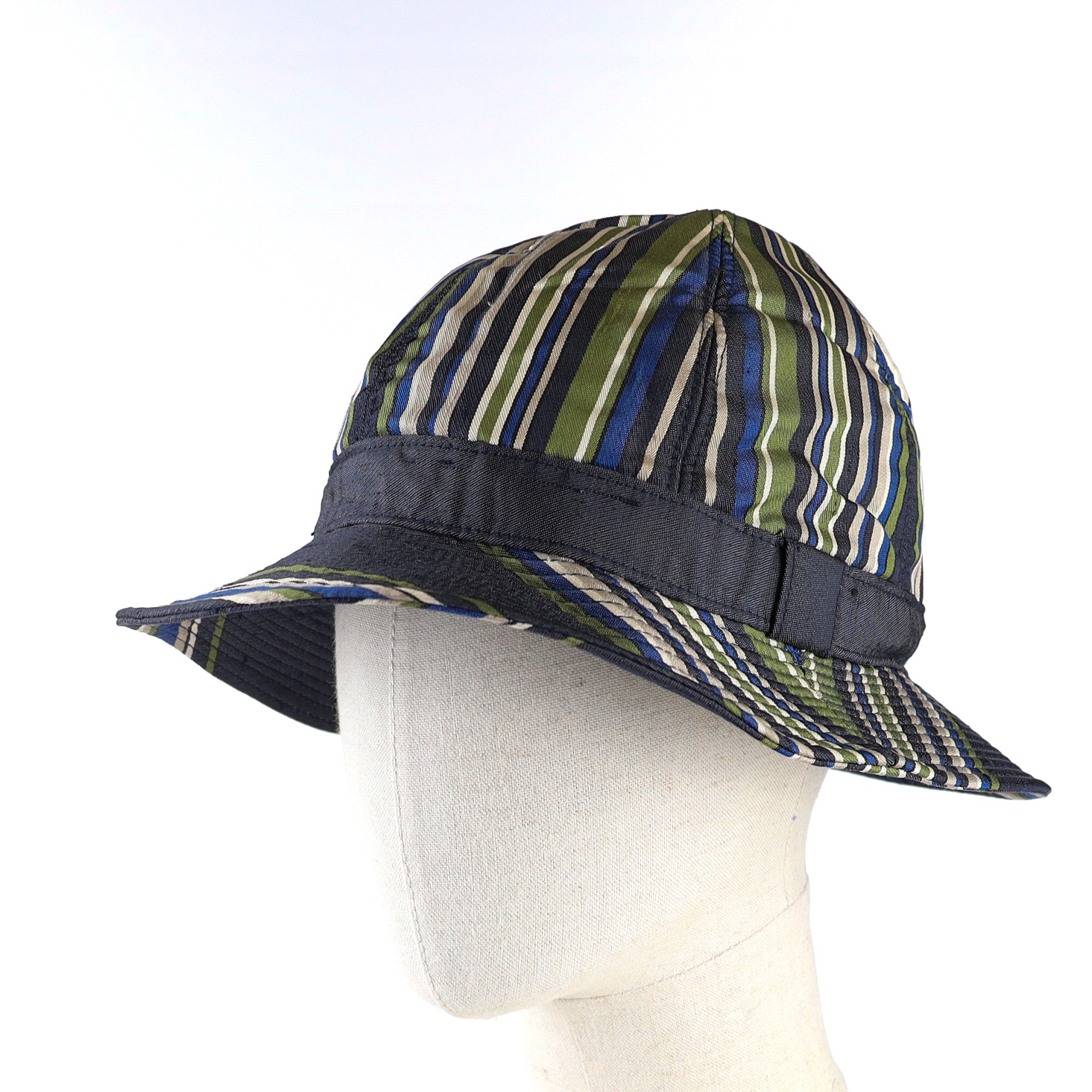 Hermès Striped Vintage Silk Sun Hat