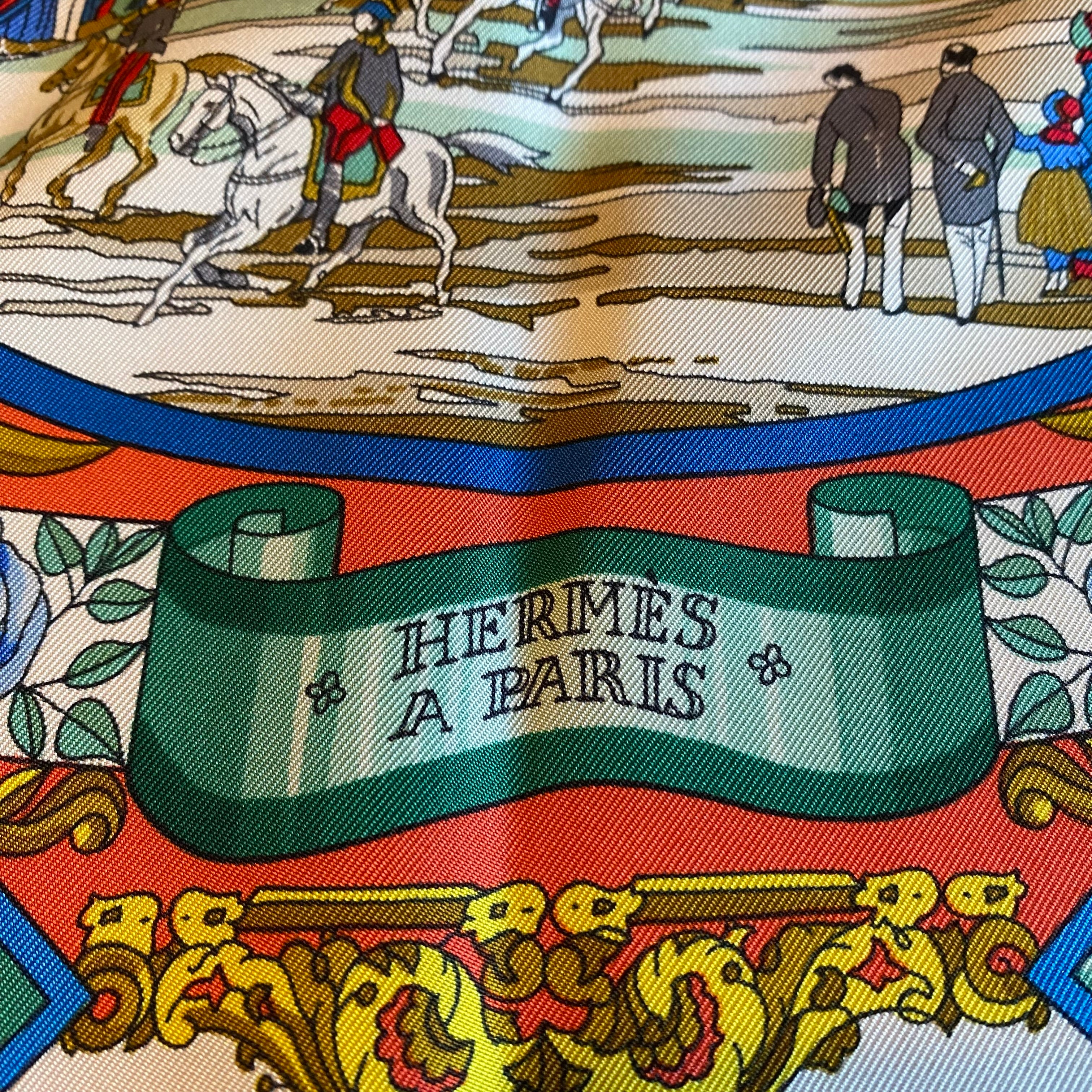 Boxed Hermès L’Entente Cordiale Silk Scarf Rare