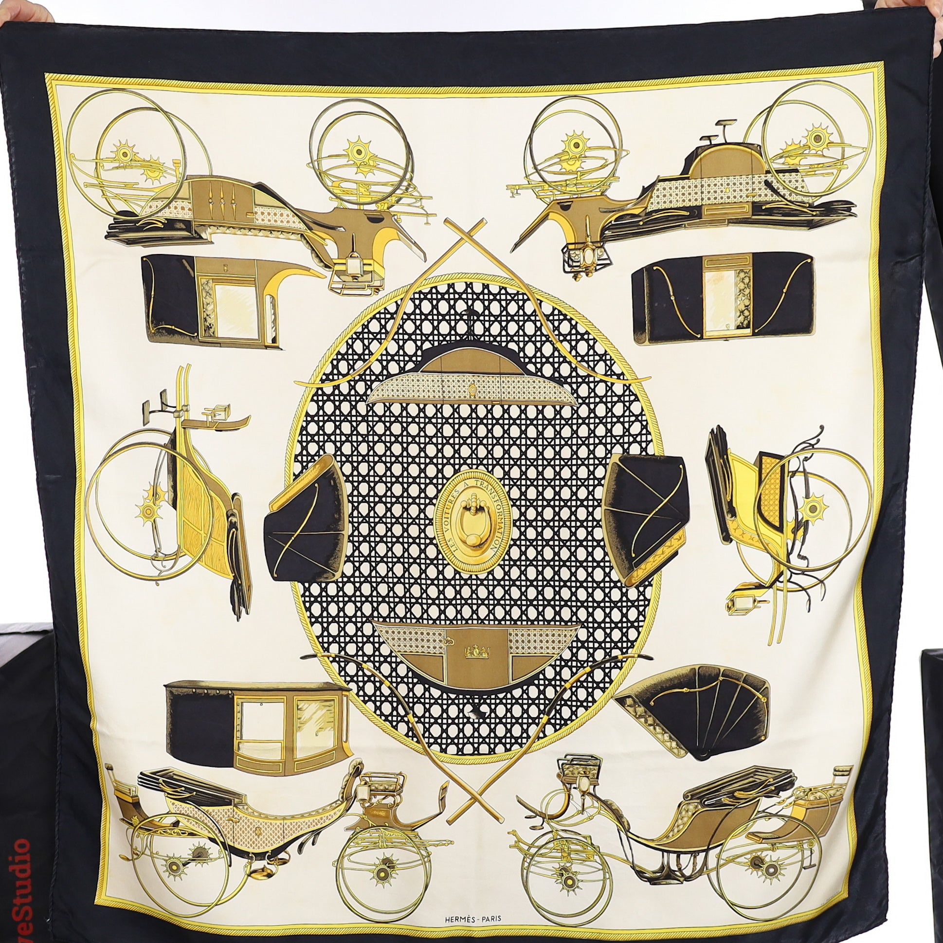 Hermès Les Voitures A Transformation Silk Scarf