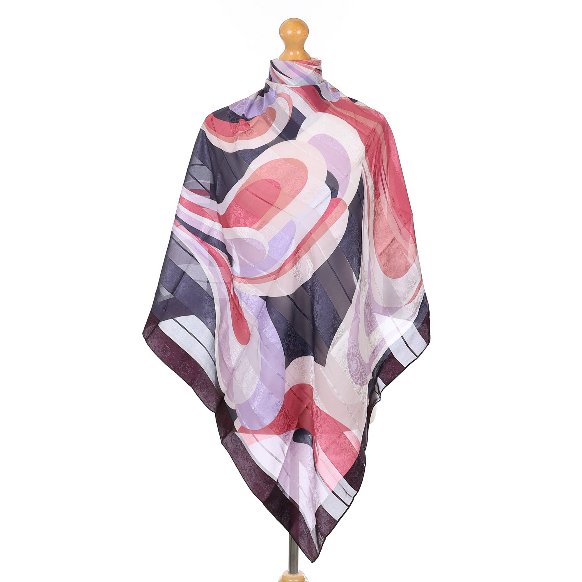 Brand New Boxed Swirl Pattern Silk Scarf