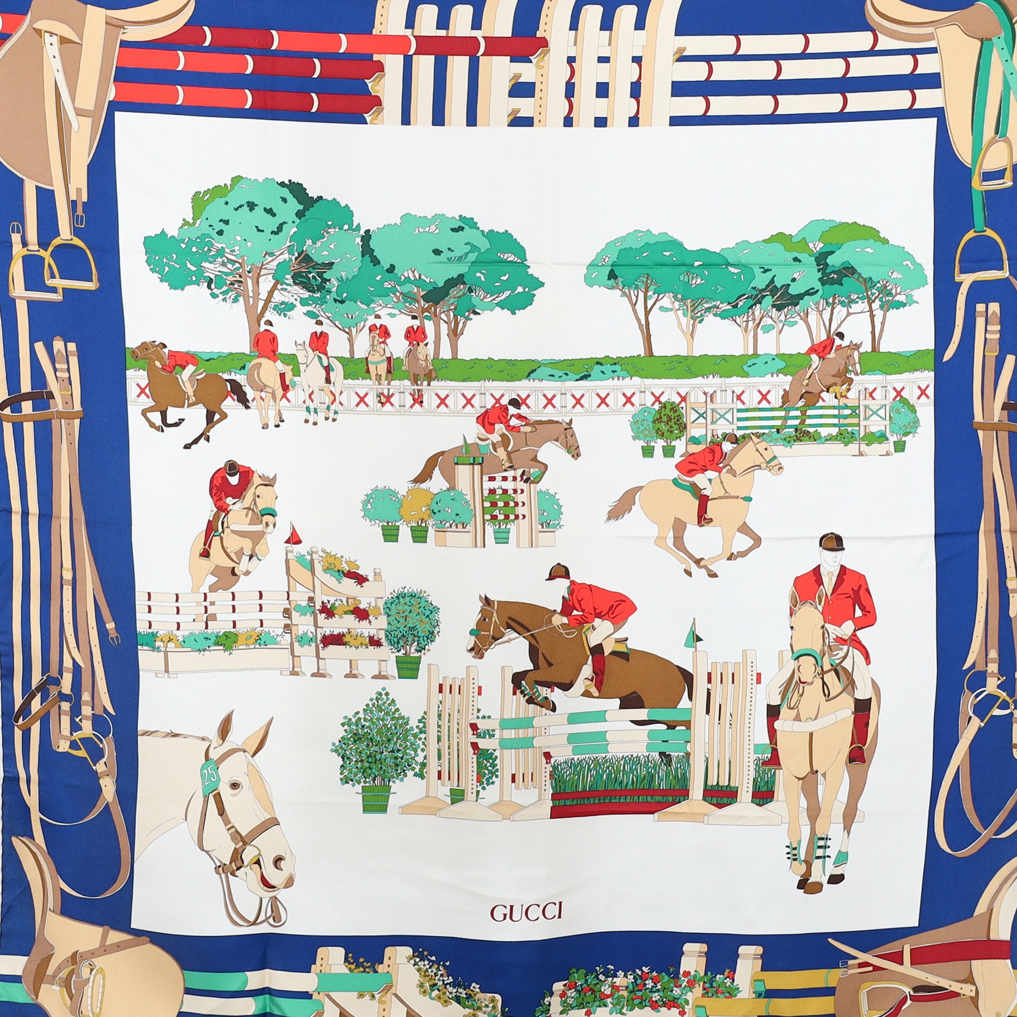 Brand New Gucci Vintage Silk Scarf