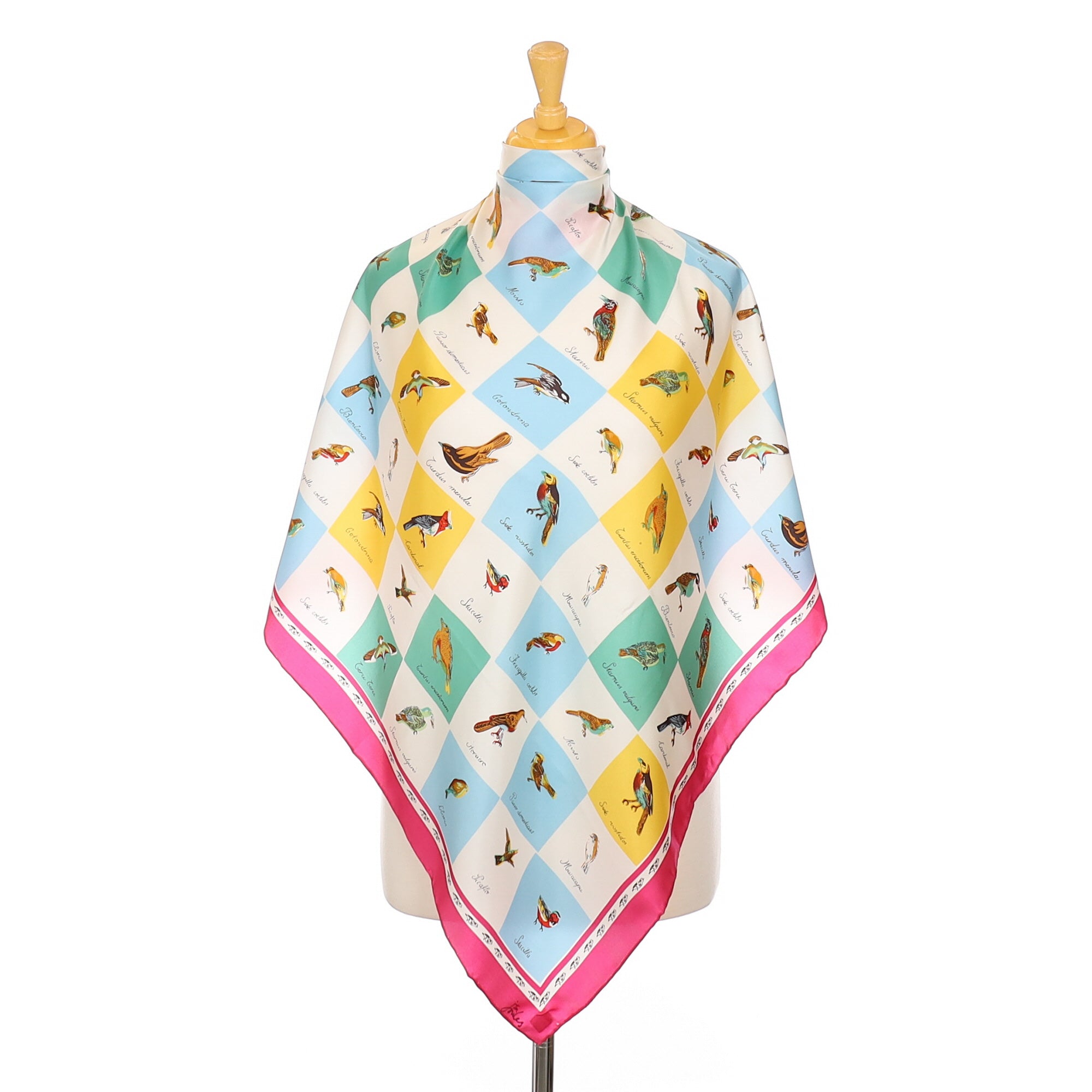 Unworn Joules Bird Design Silk Scarf