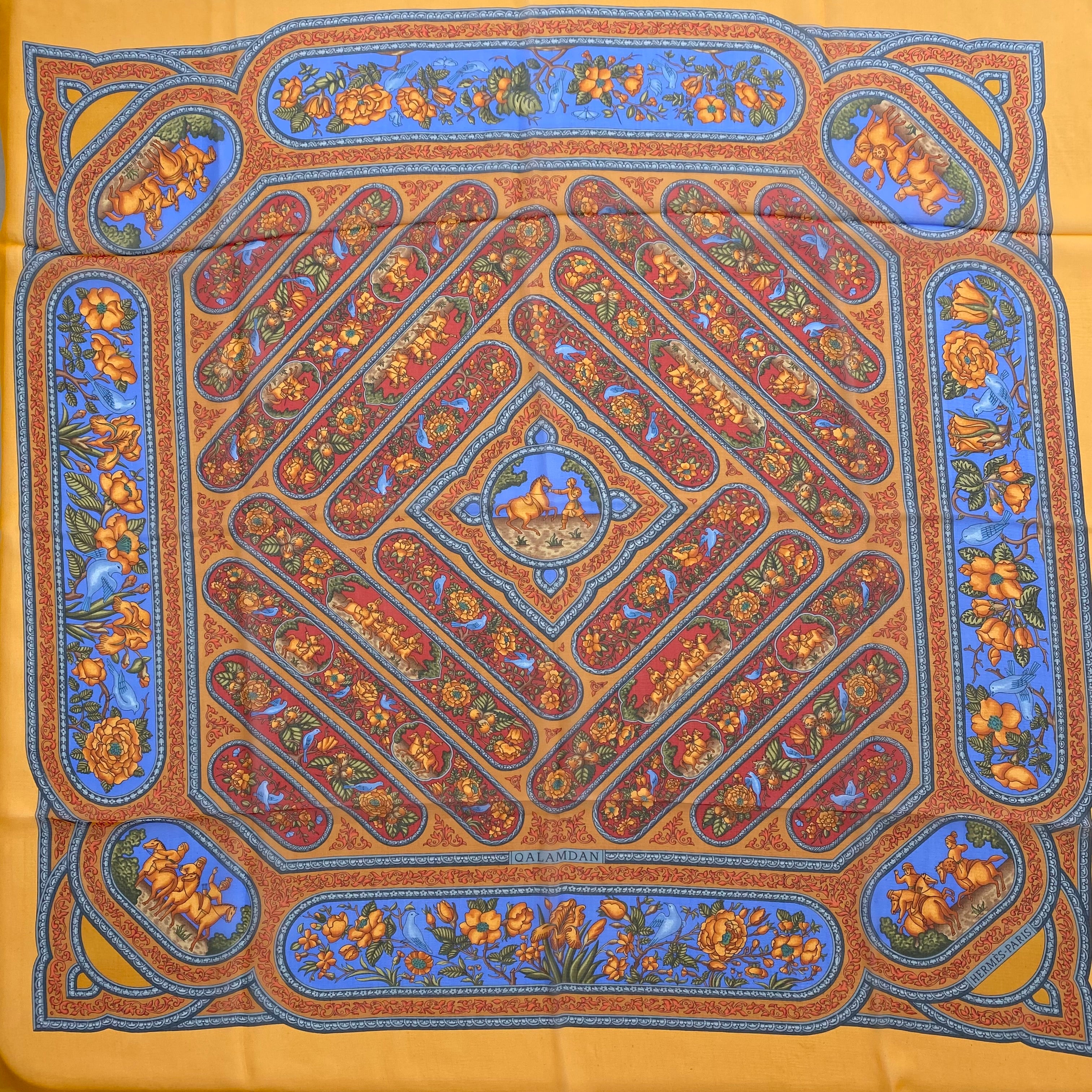 Hermès Qalamdan Mousseline Silk Scarf