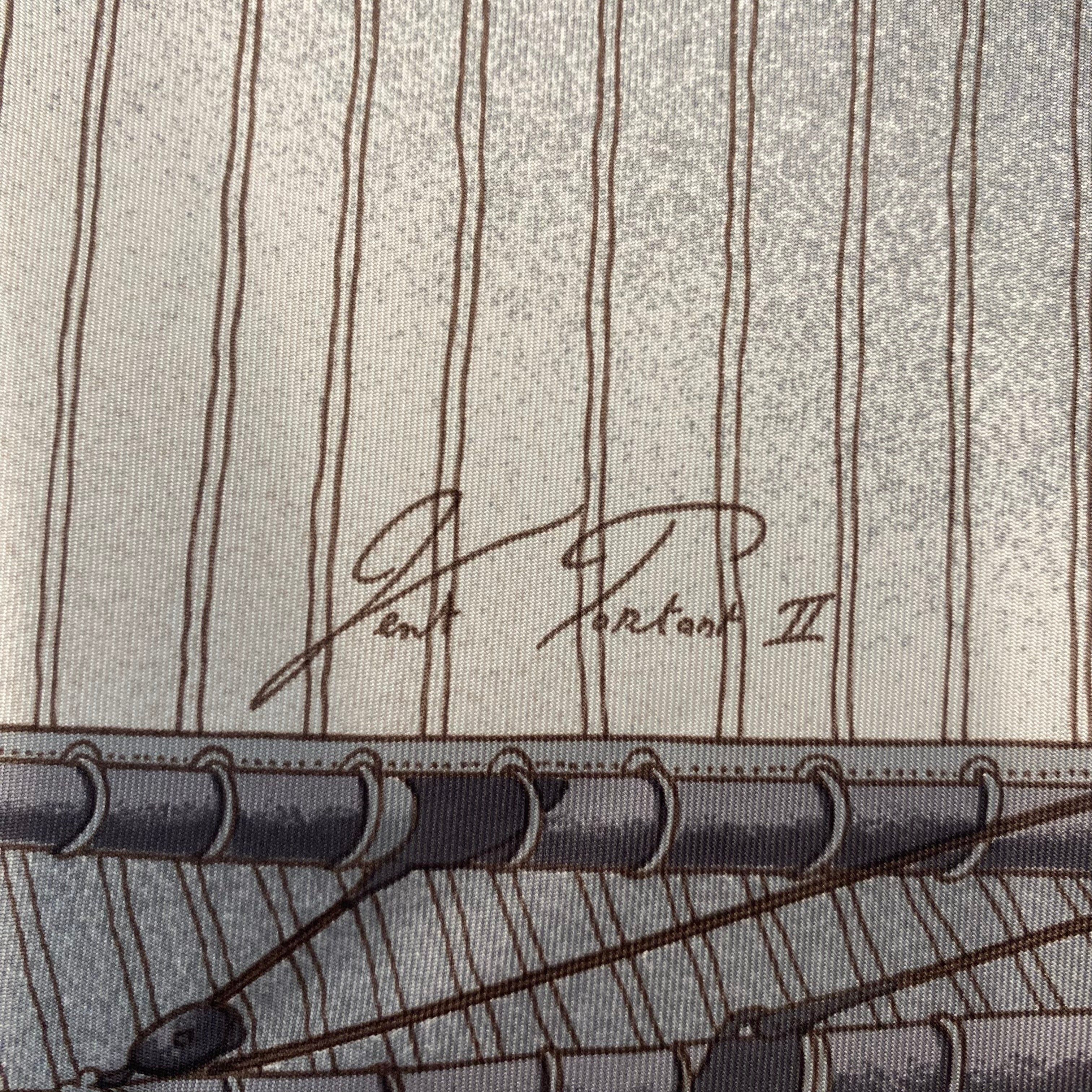 Pristine Hermès Vent Portant II (Detail) Silk Scarf Quite Rare