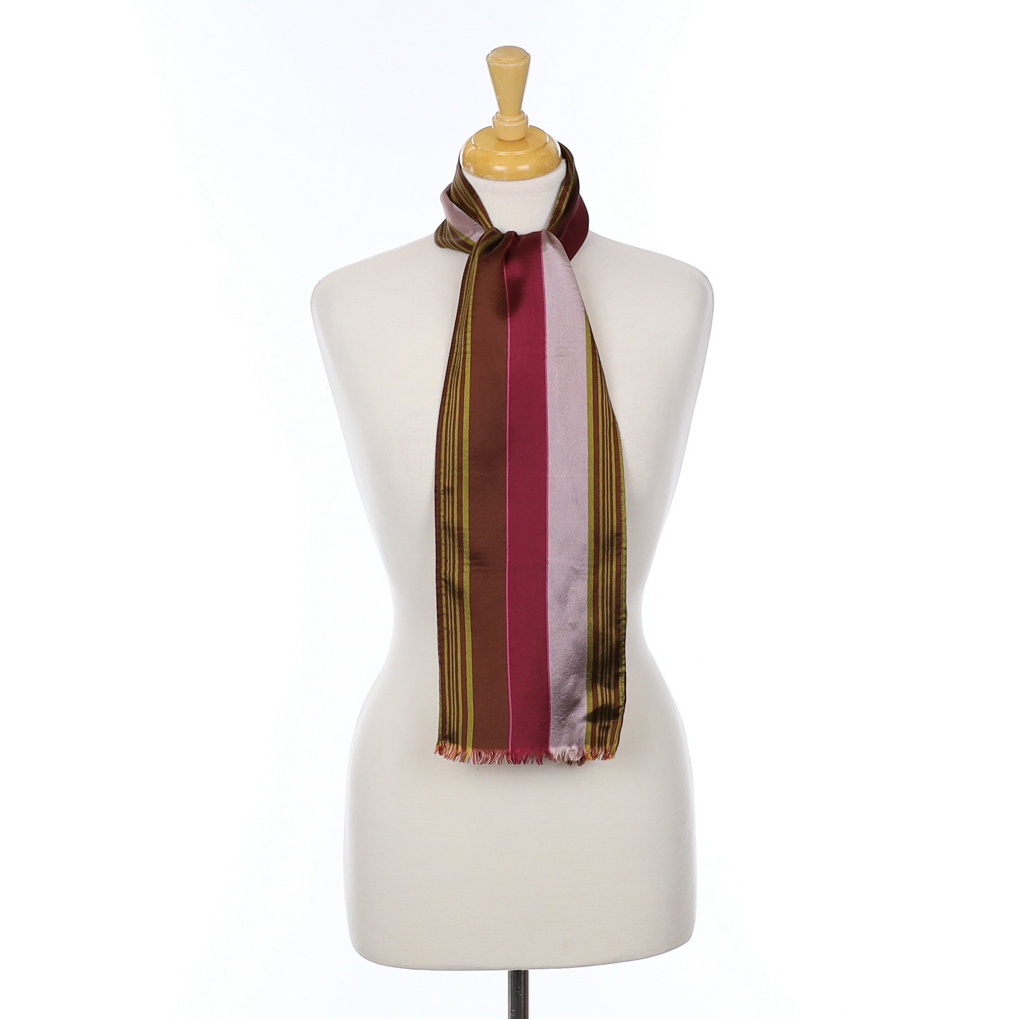 Paul Smith Striped Long Silk Scarf