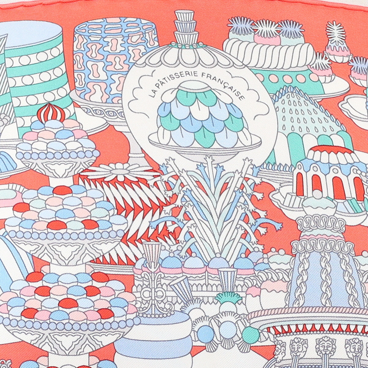Brand New Boxed Hermès La Pàtisserie Française 45 Silk Scarf Rare