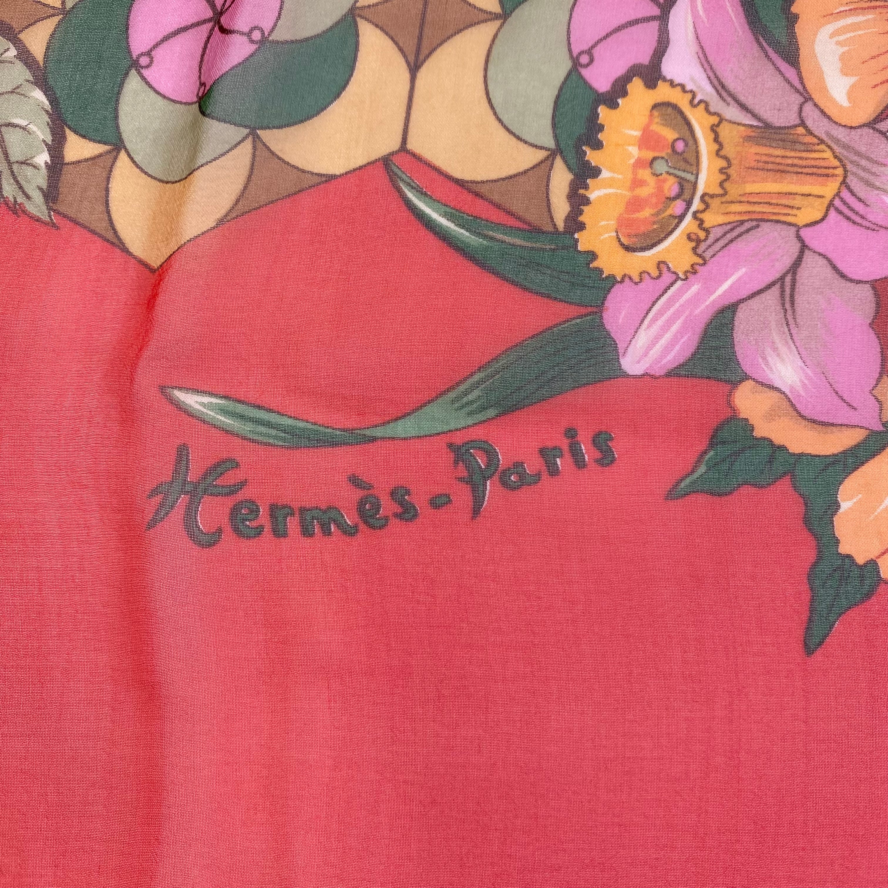 Brand New Hermès Le Festin des Abeilles 140 Mousseline Silk Scarf