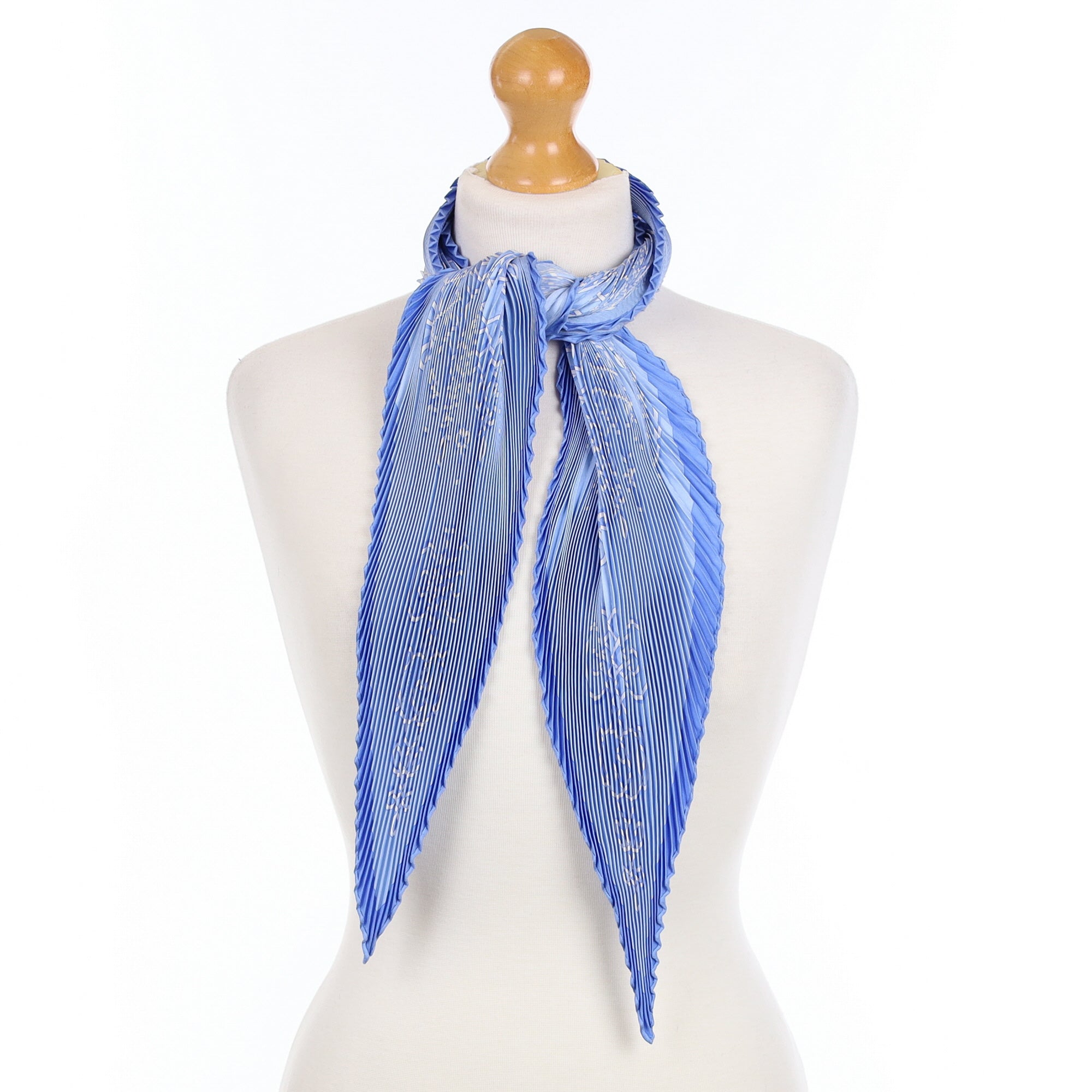 Hermès Piaget Plissé Silk Scarf Rare