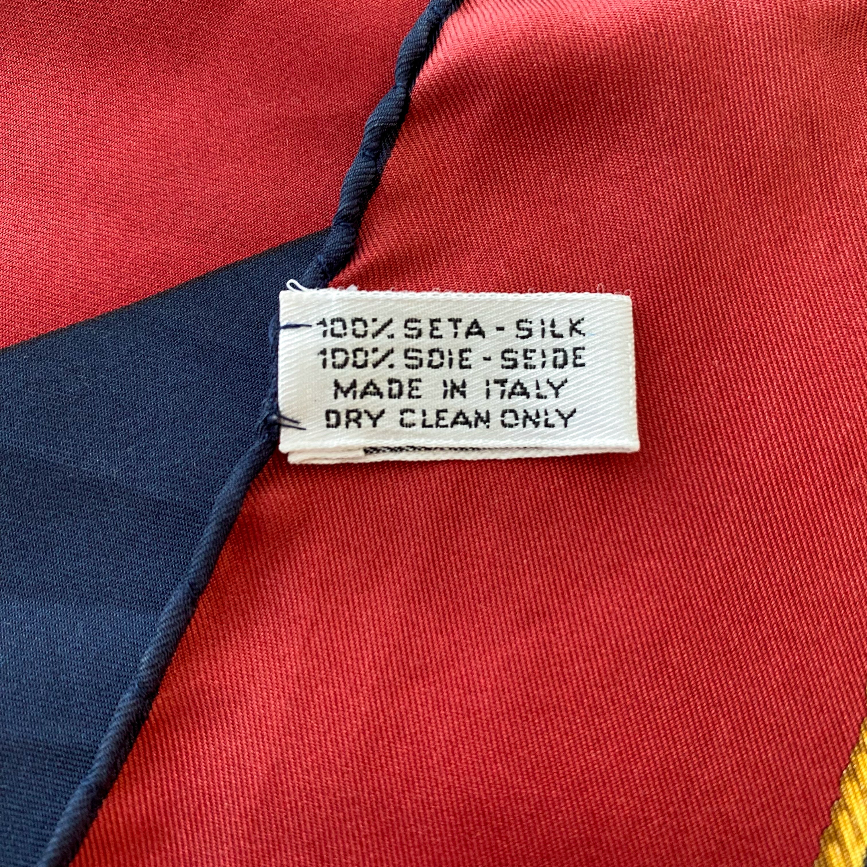 Aquascutum Striped Long Silk Scarf
