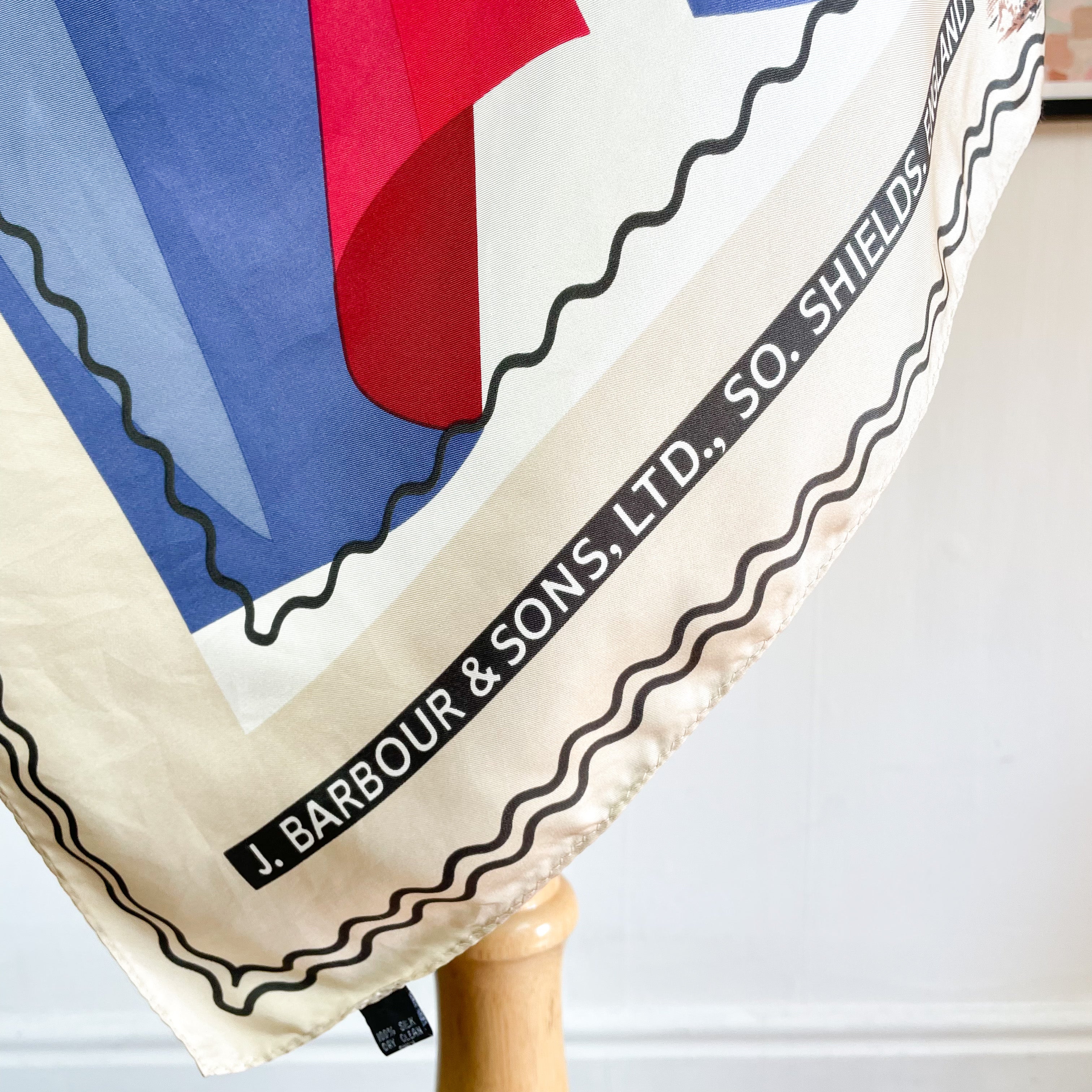 Barbour Nautical Design Large Silk Scarf