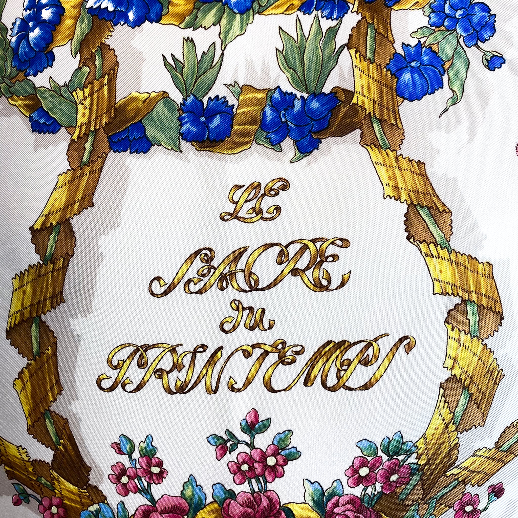 Boxed Hermes Le Sacre du Printemps Vintage Silk Scarf