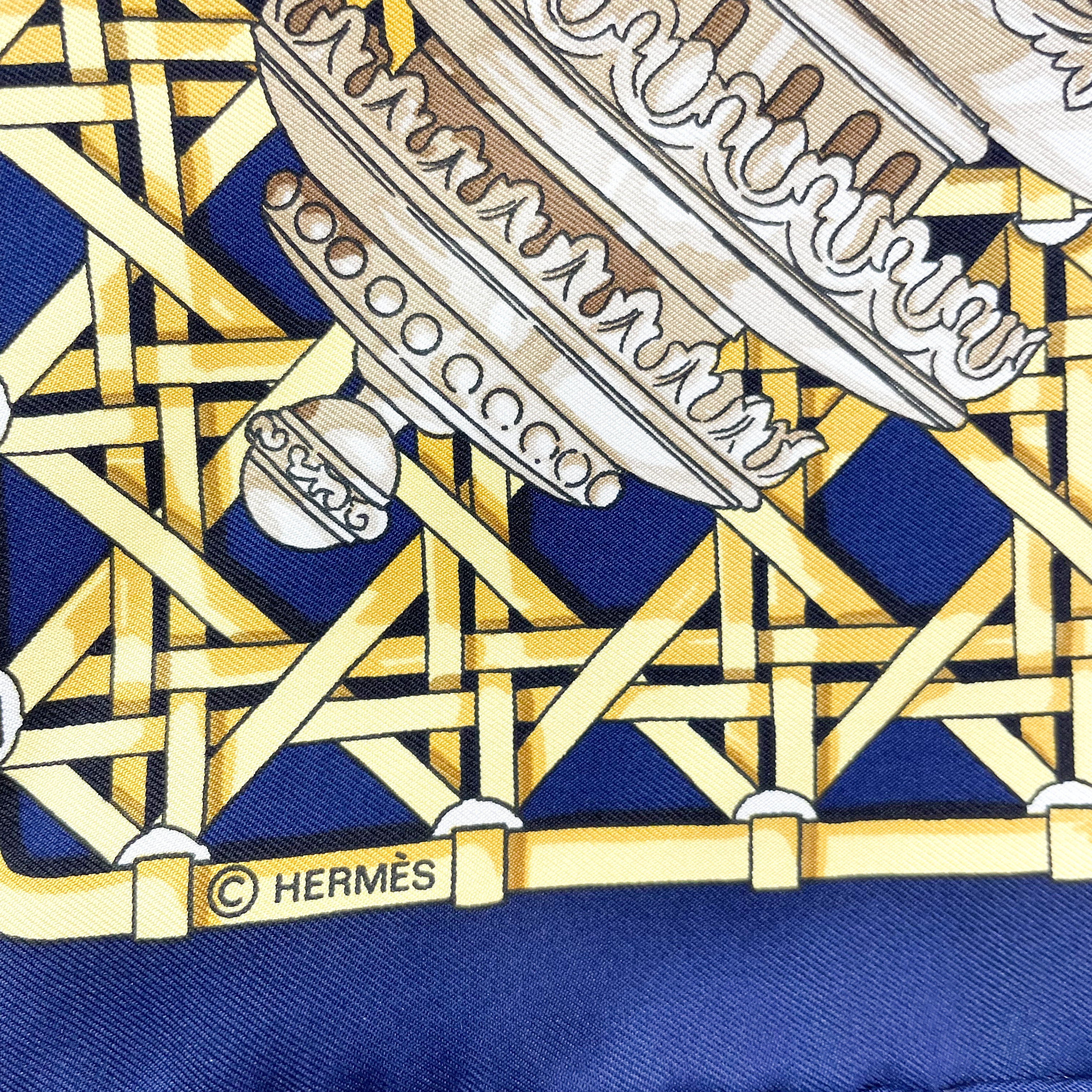 Boxed Hermes Feux de Route Designer Silk Scarf