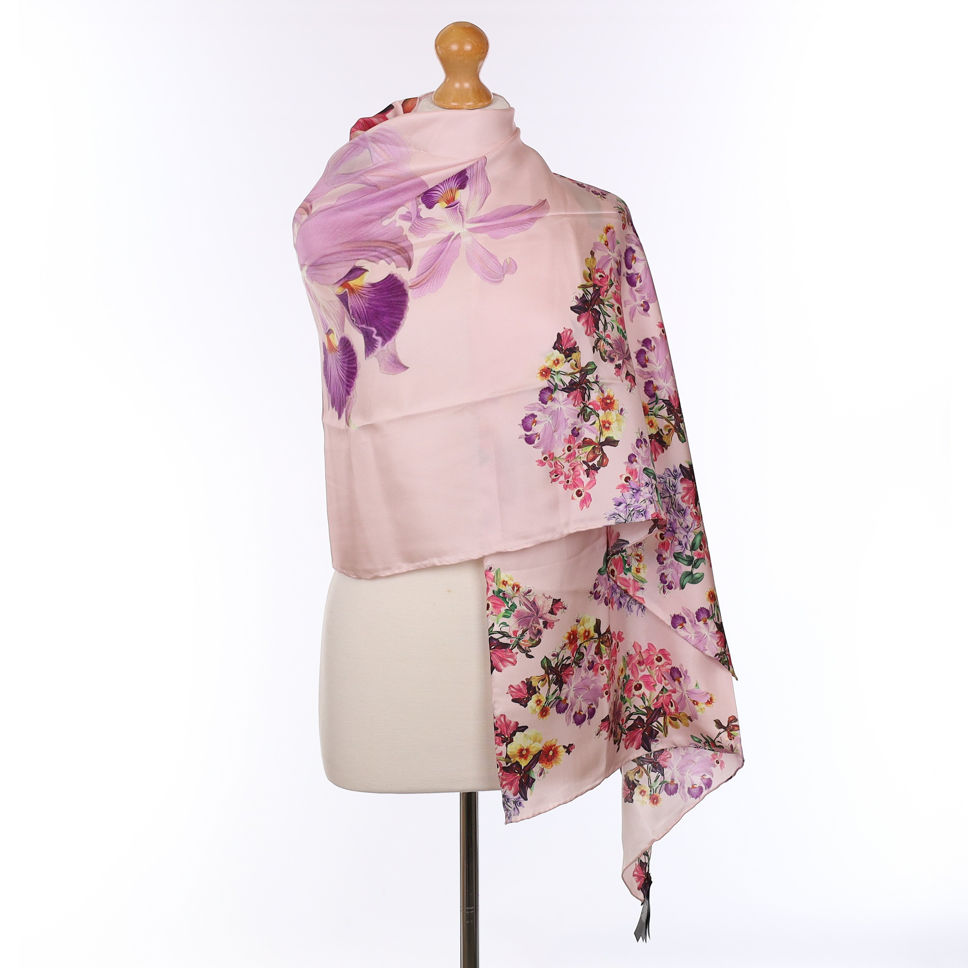 Ted Baker Pink Floral Silk Scarf