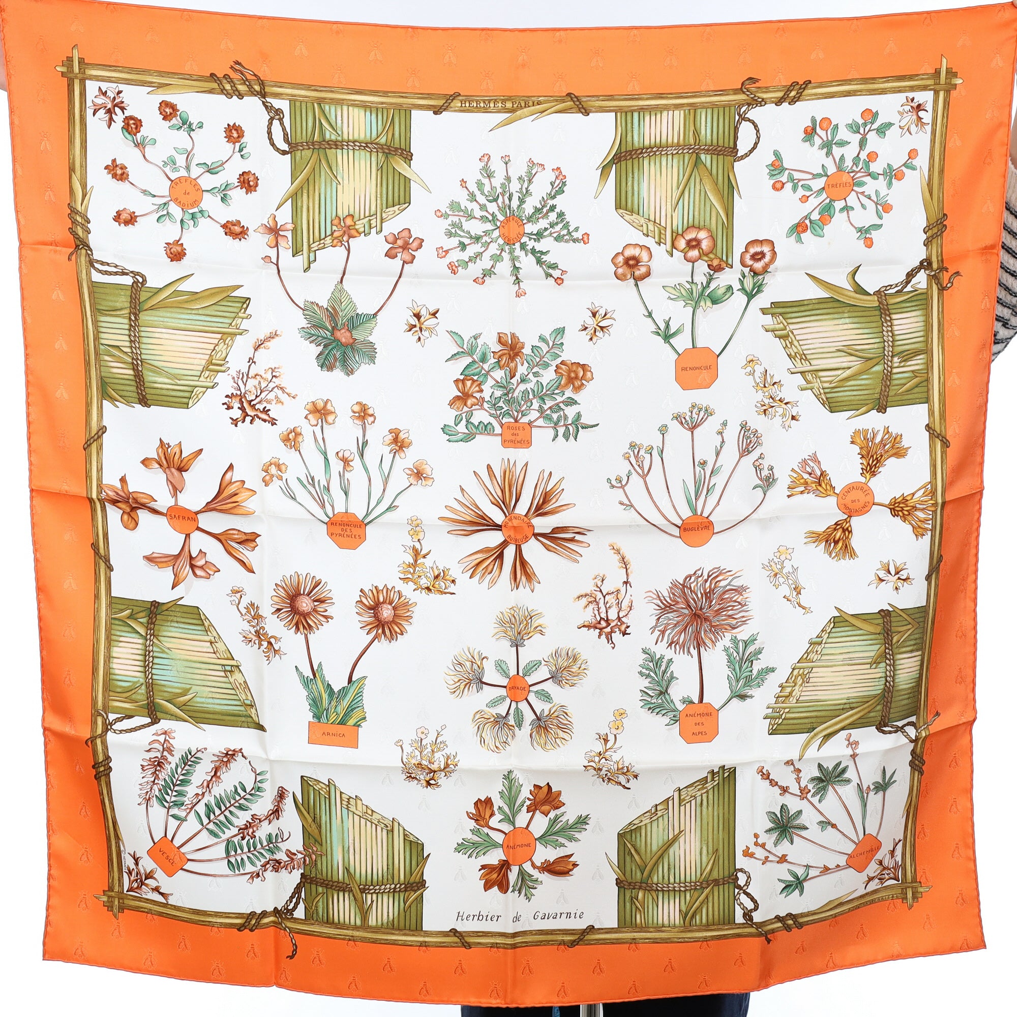 Brand New Boxed Hermès Herbier de Gavarnie Silk Scarf