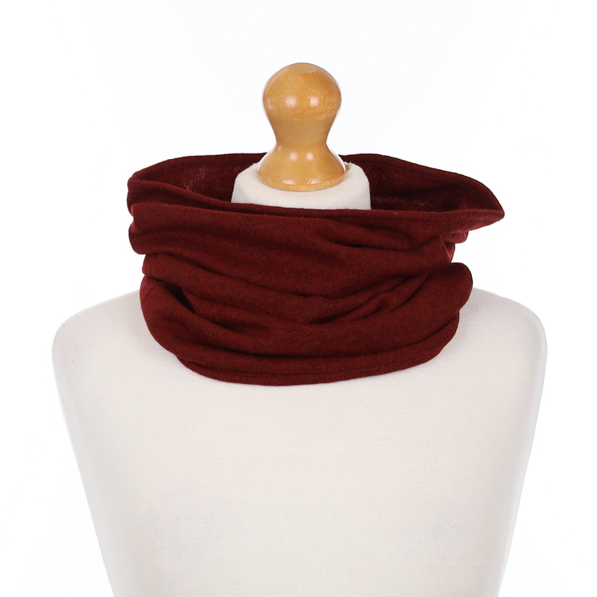 Wine Red Large Cashmere Snood