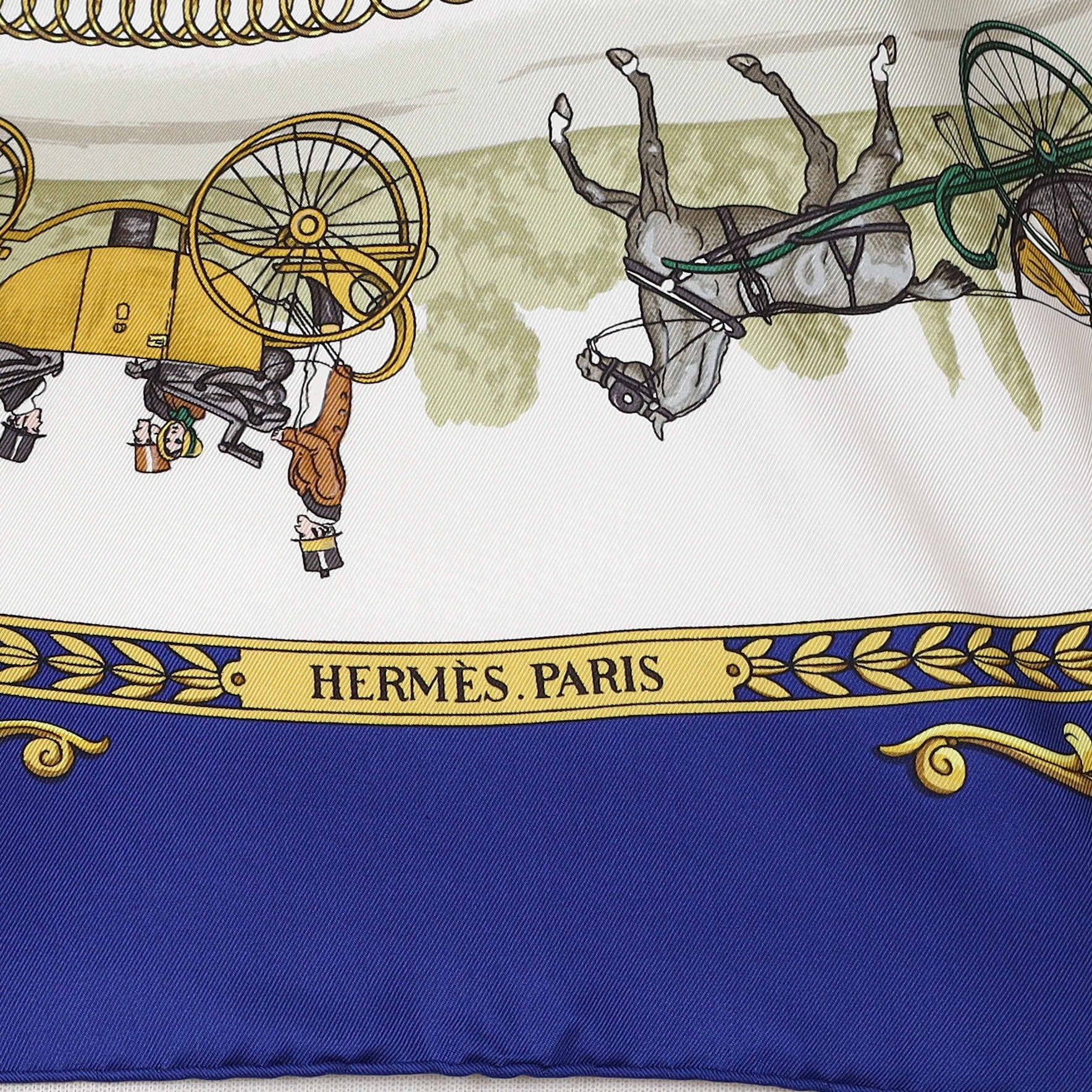 Pristine Hermès La Promenade de Longchamps Silk Scarf