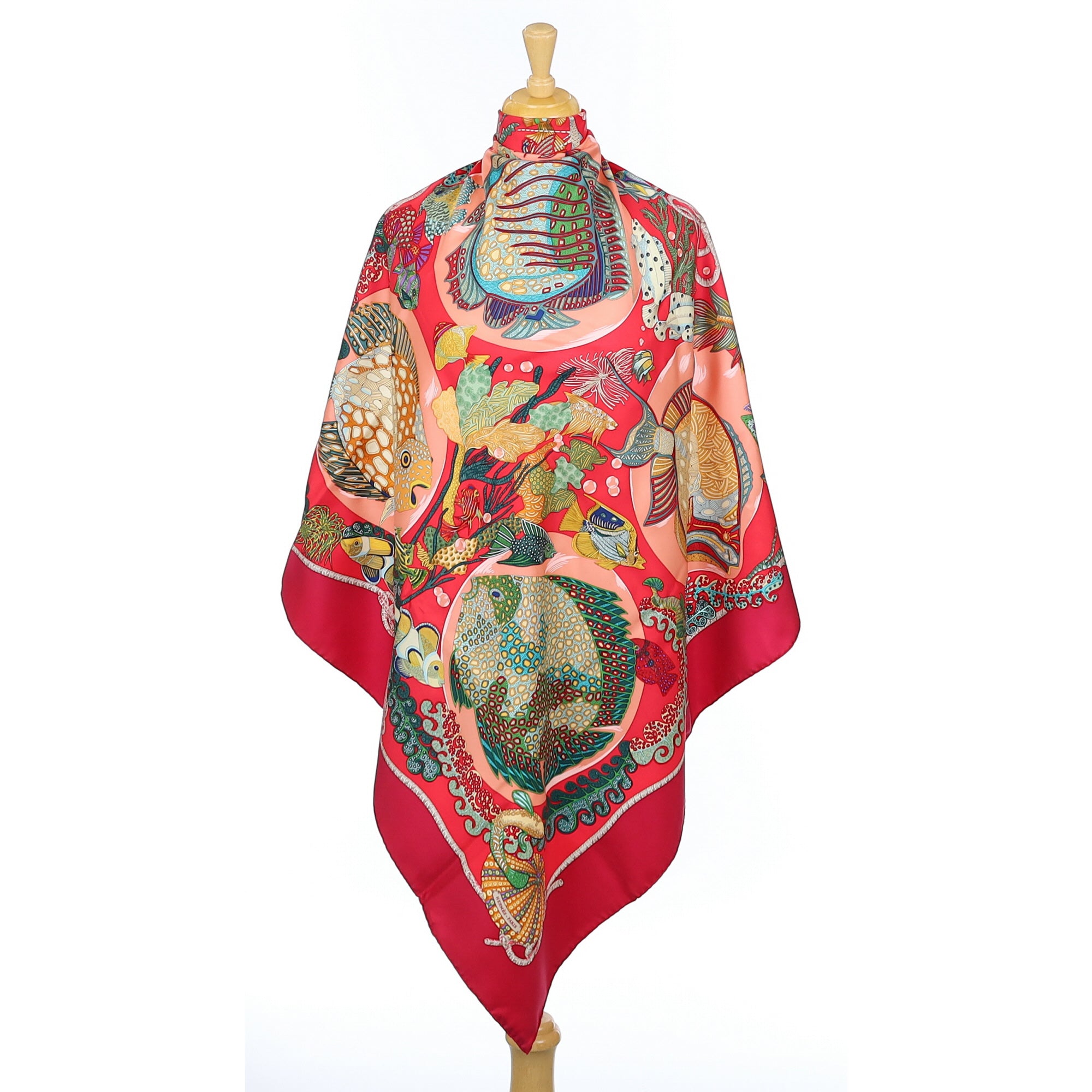 Brand New Boxed Hermès Grands Fonds Silk Scarf