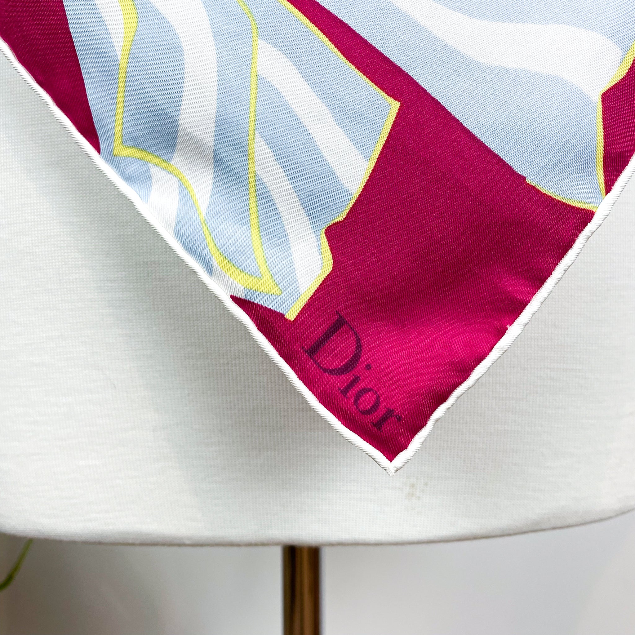 Christian Dior Floral Lady Designer Silk Scarf