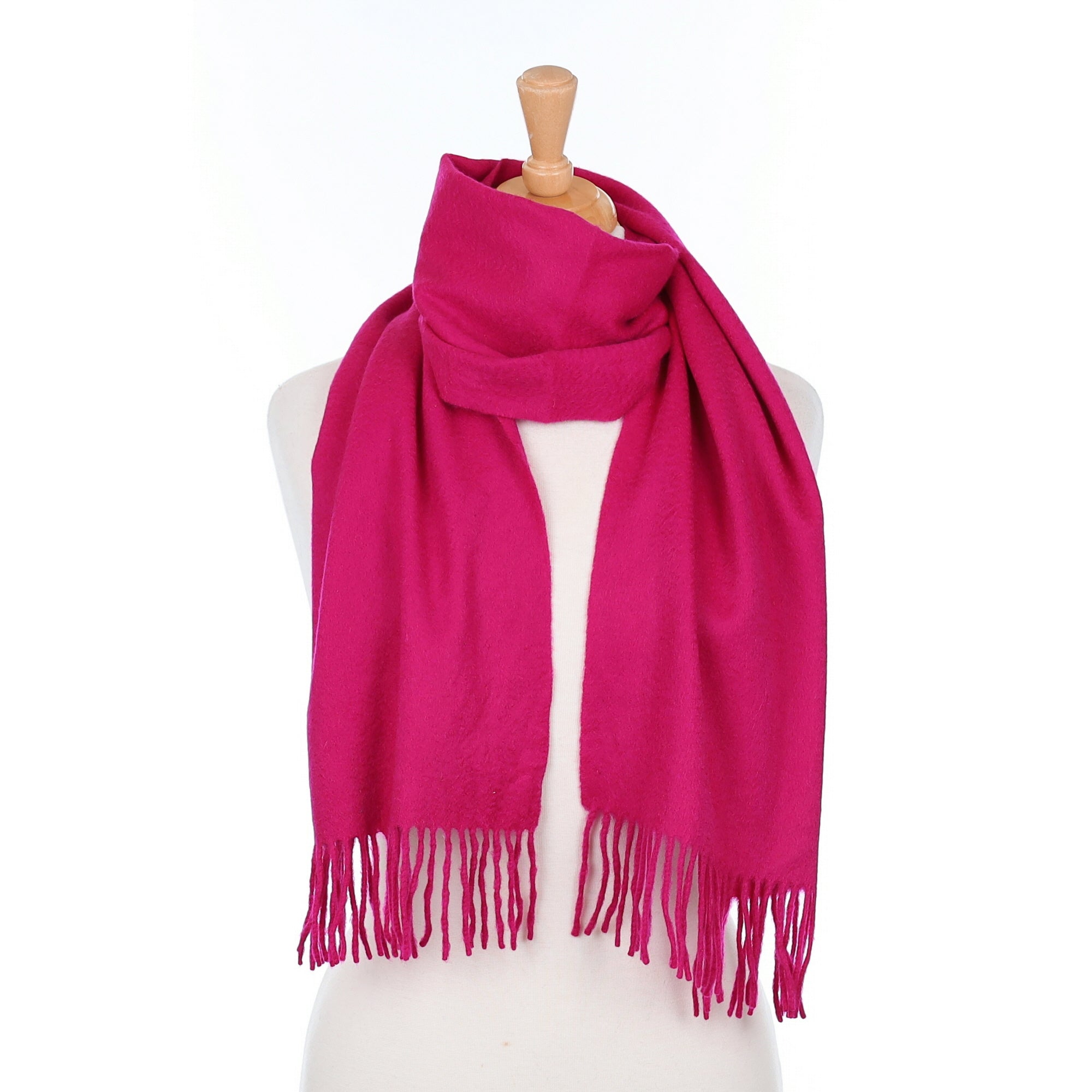 Cherry Pink Cashmere Woven Scarf