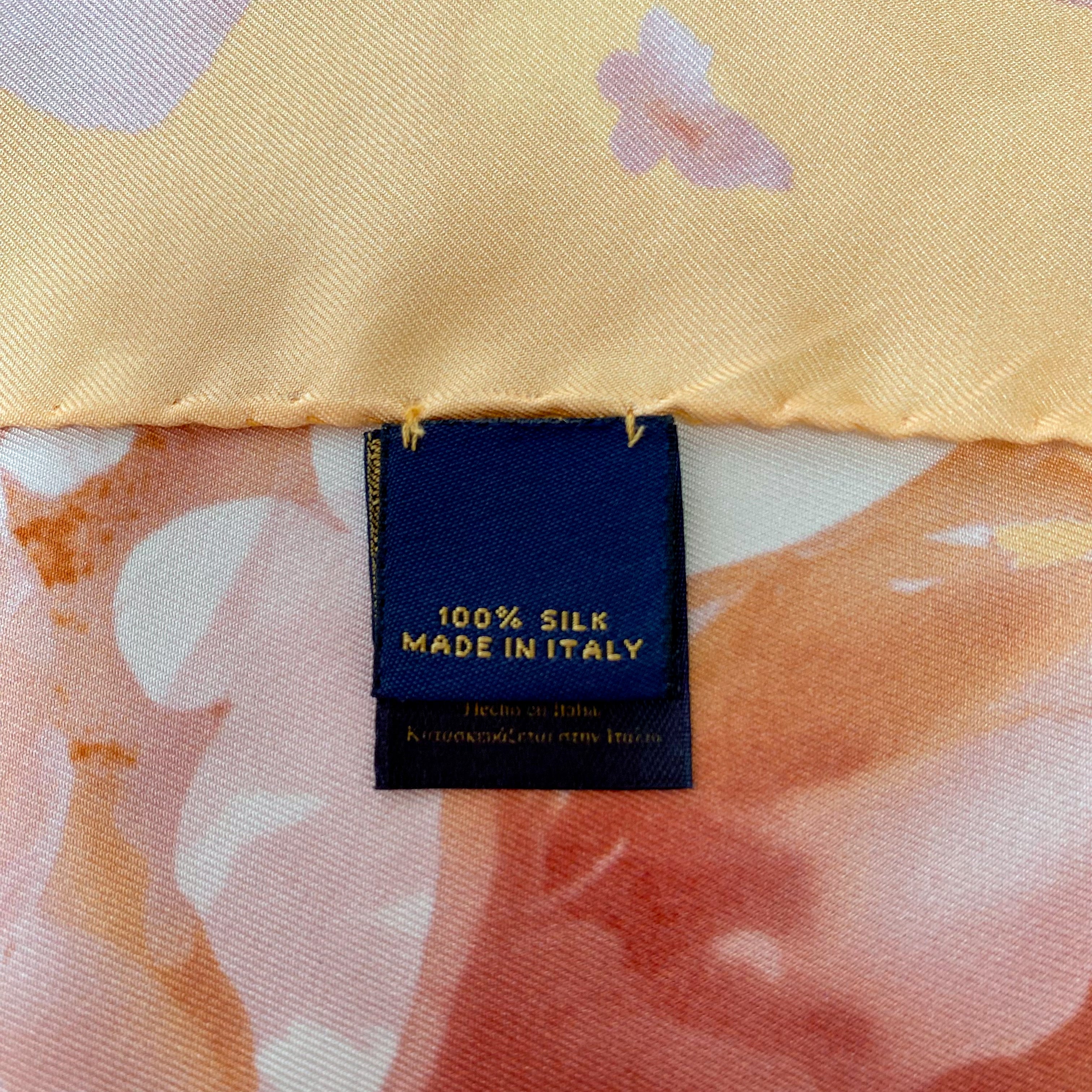 Brooks Brothers Pastel Floral Silk Scarf