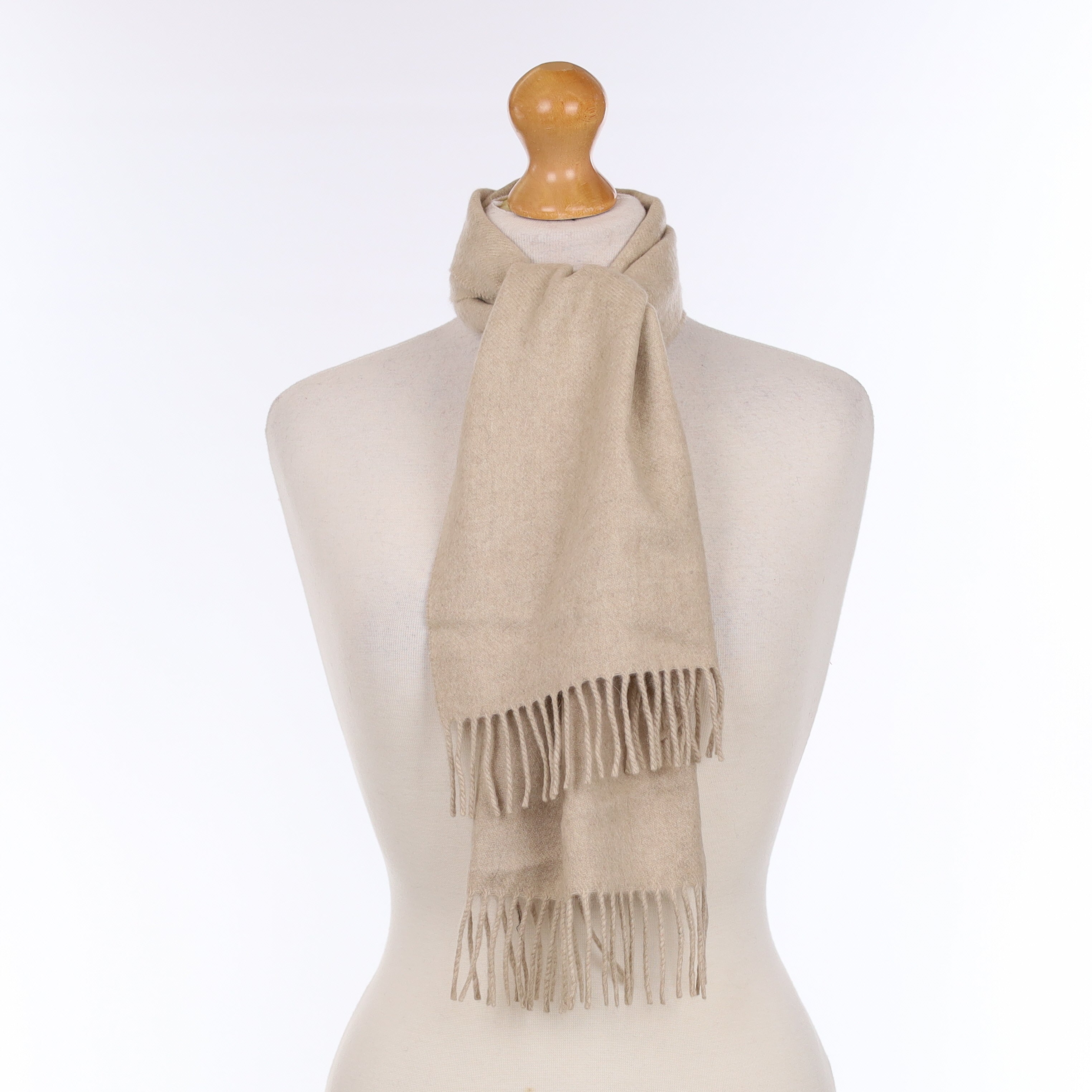 Biscuit Brown Cashmere Woven Scarf