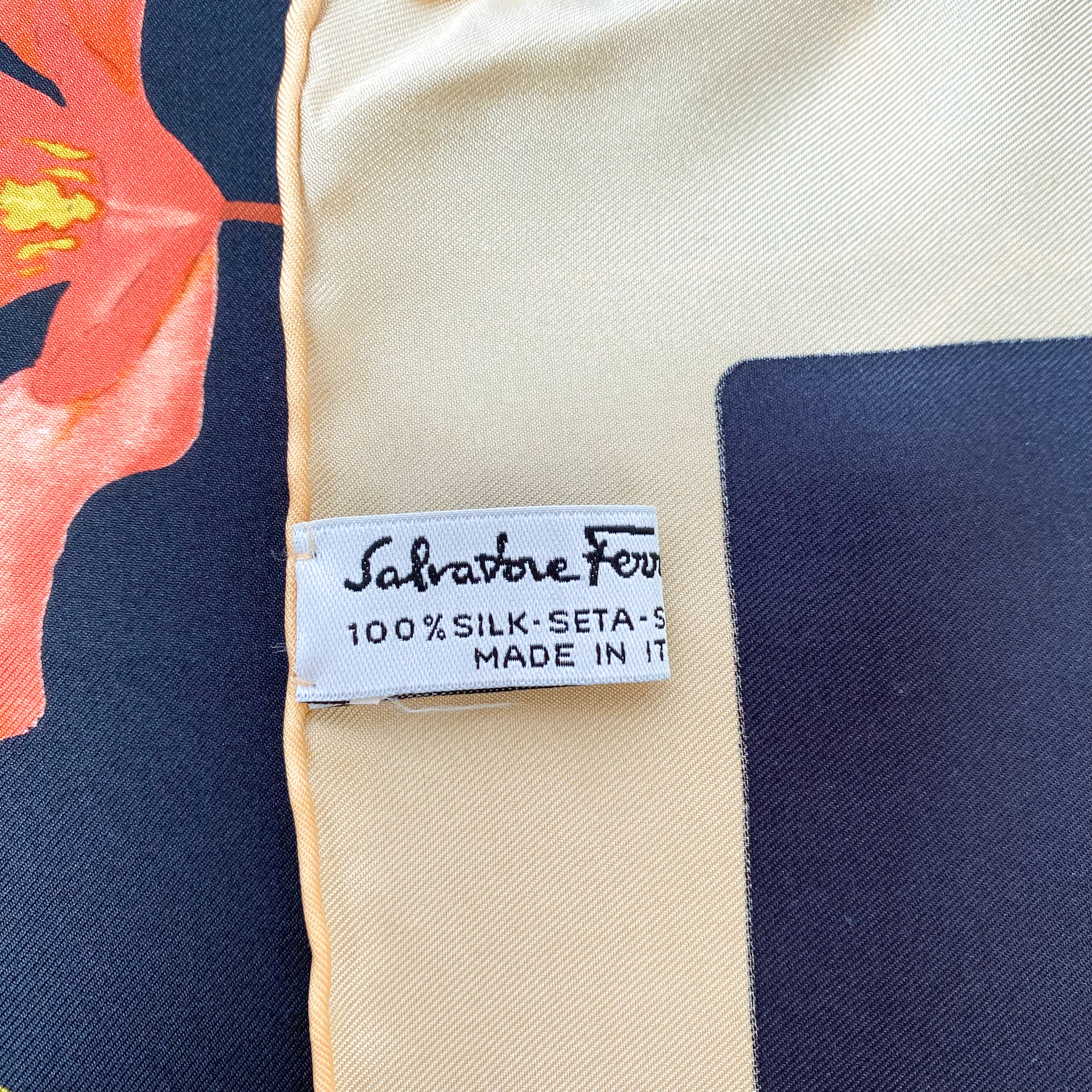 Brand New Salvatore Ferragamo Designer Silk Scarf