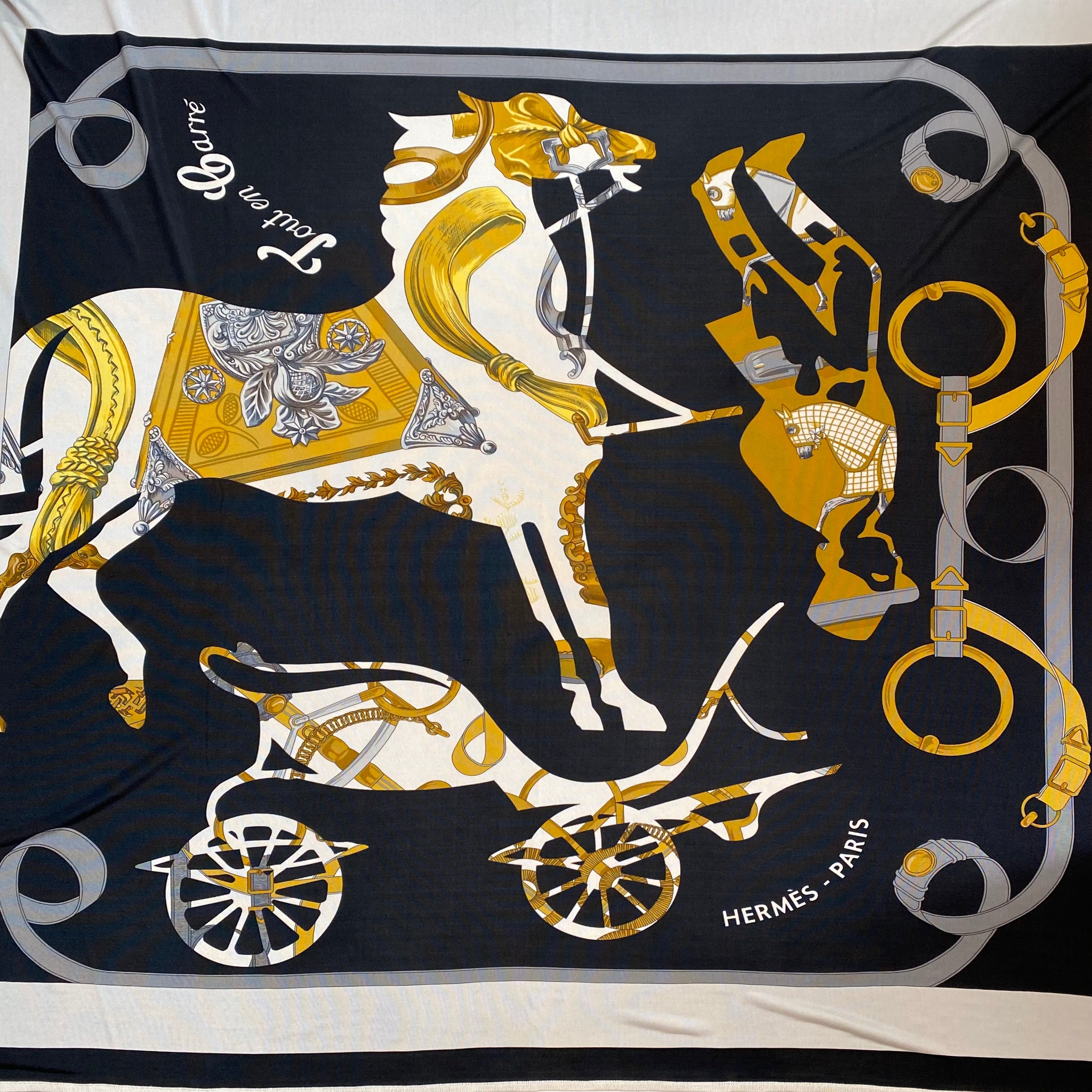 Hermès Tout en Carré Silk Jersey Scarf Quite Rare