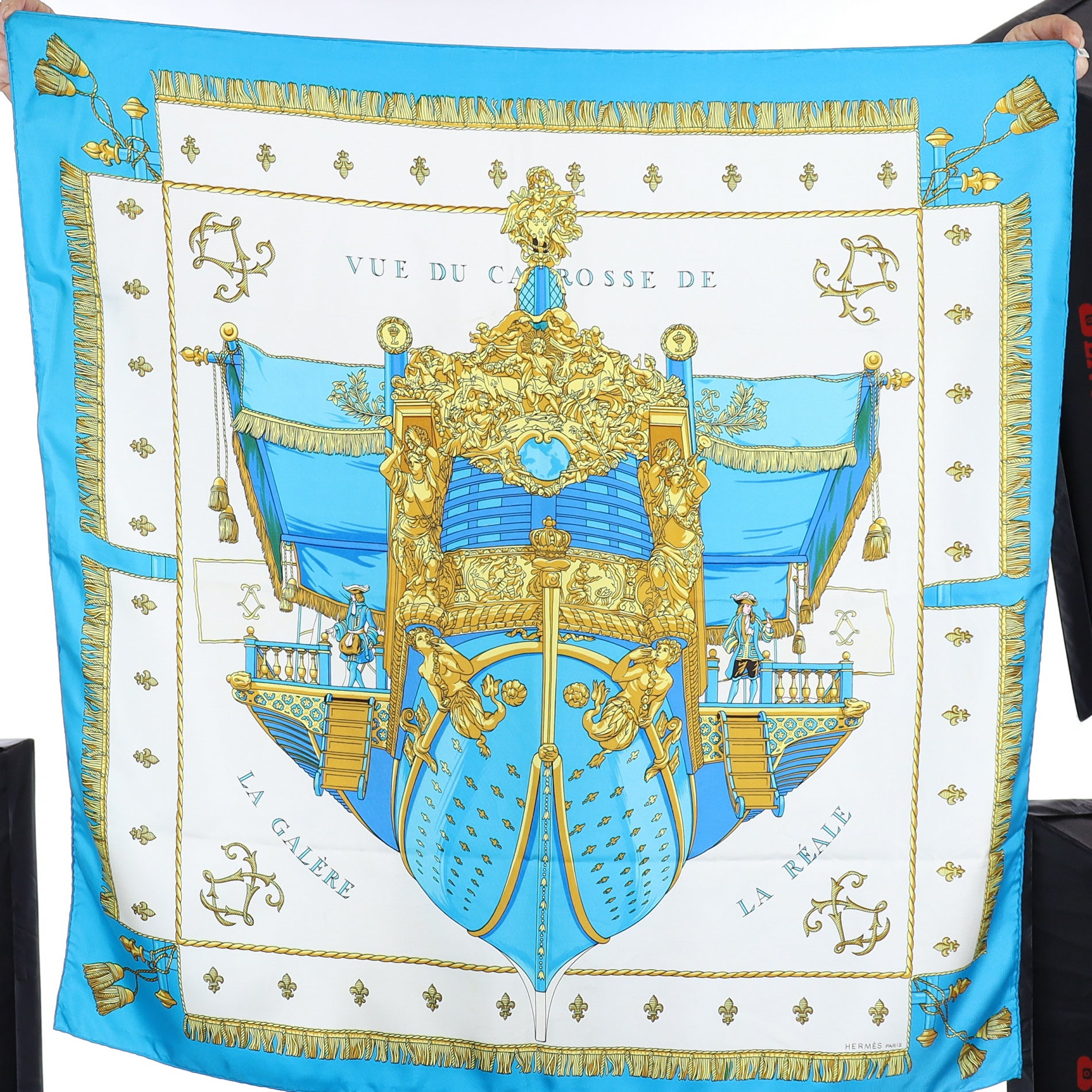Hermès Vue Du Carrosse de la Galère la Réale Silk Scarf