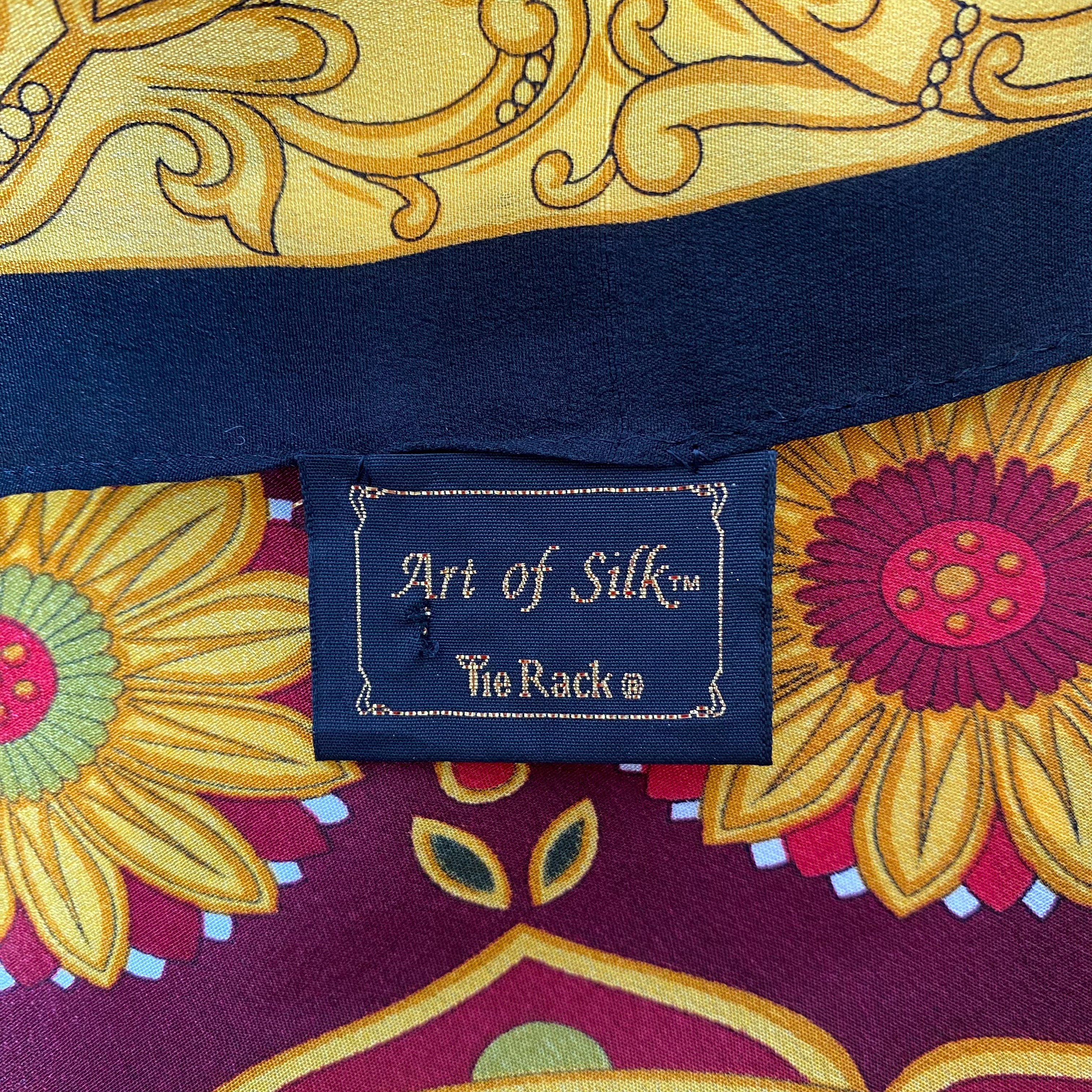 Tie Rack Elephant Vintage Silk Scarf