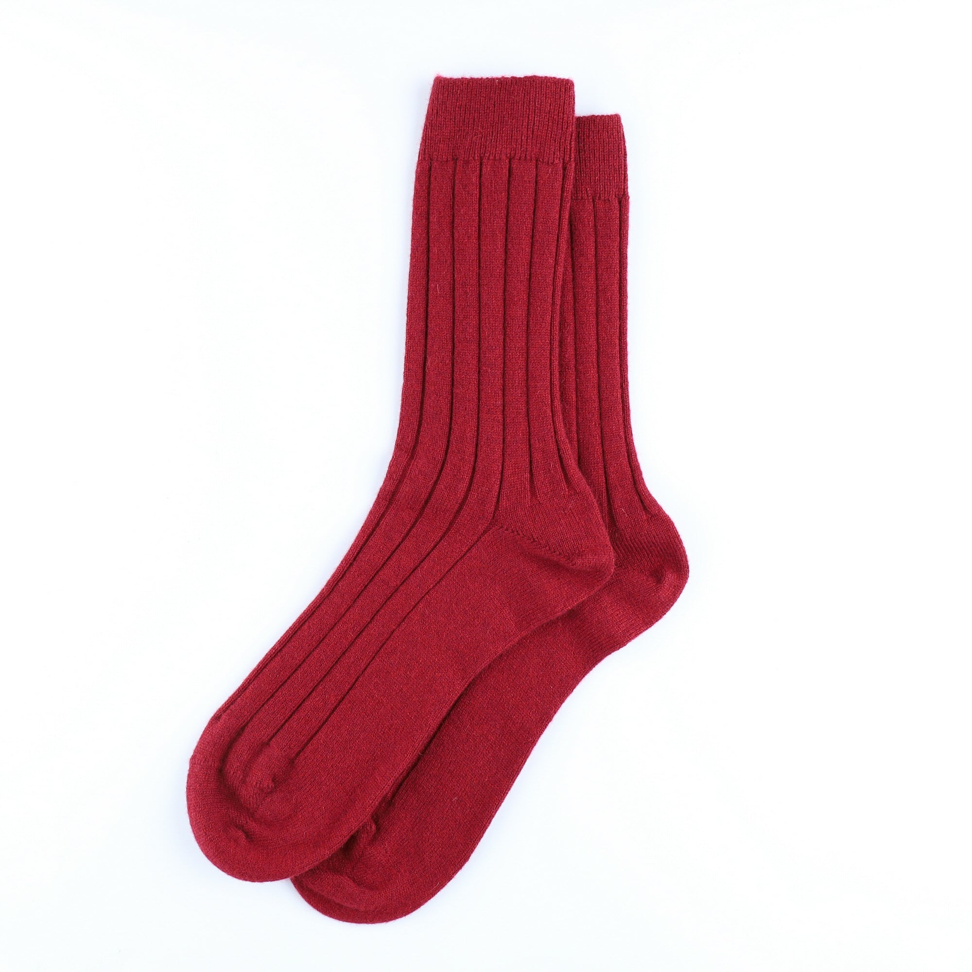 Brand New Scottish Burgundy Luxury Cashmere Bed Socks