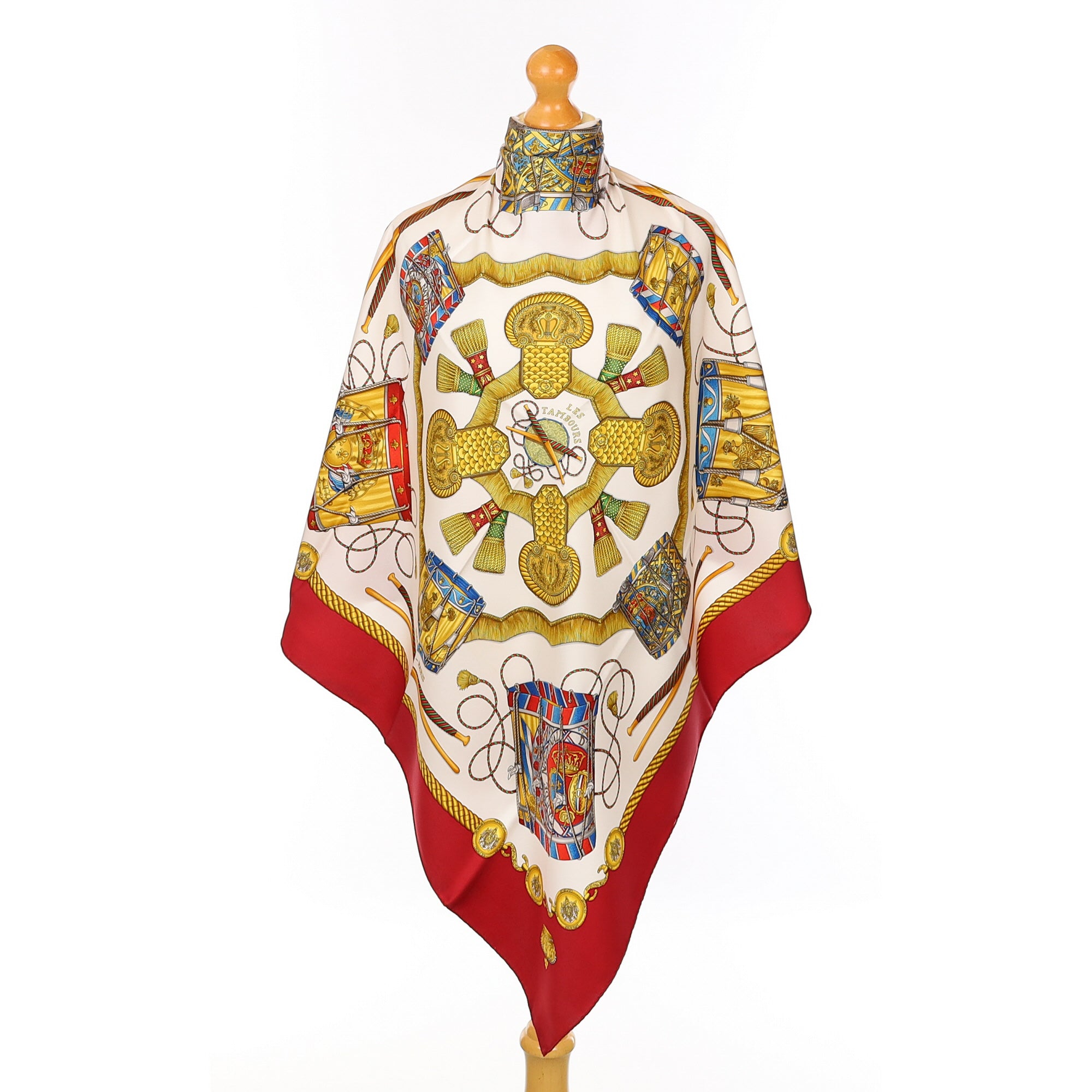 Hermès Les Tambours Silk Scarf